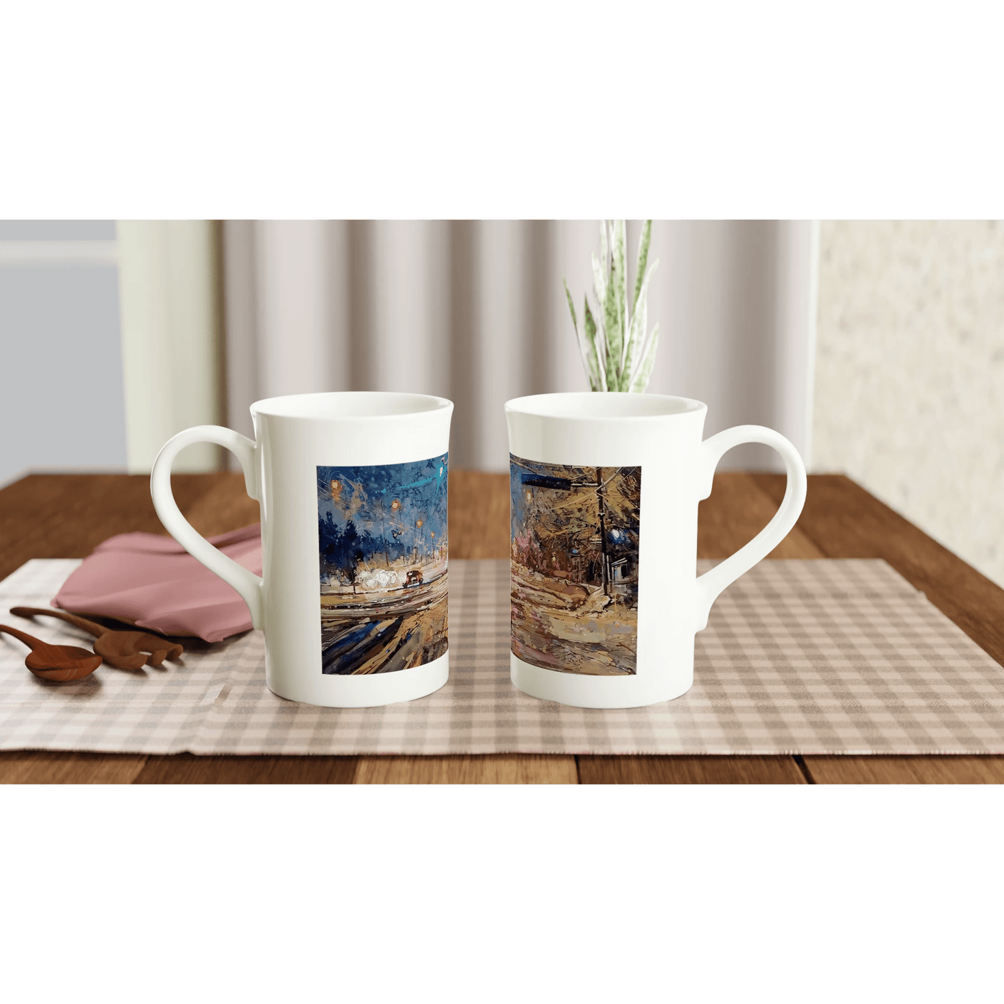 Again and again - White 10oz Porcelain Slim Mug - eduardgurevich
