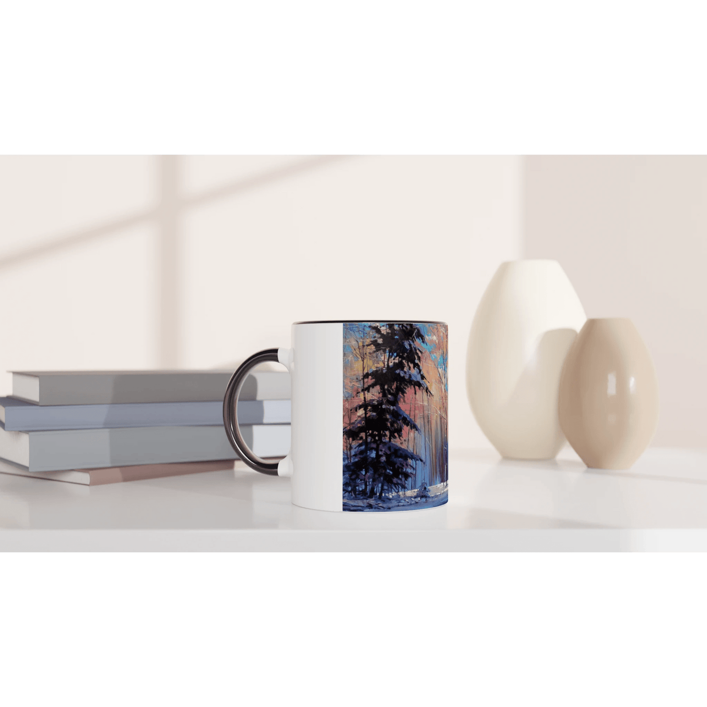 Another world - White 11oz Ceramic Mug with Color Inside - eduardgurevich