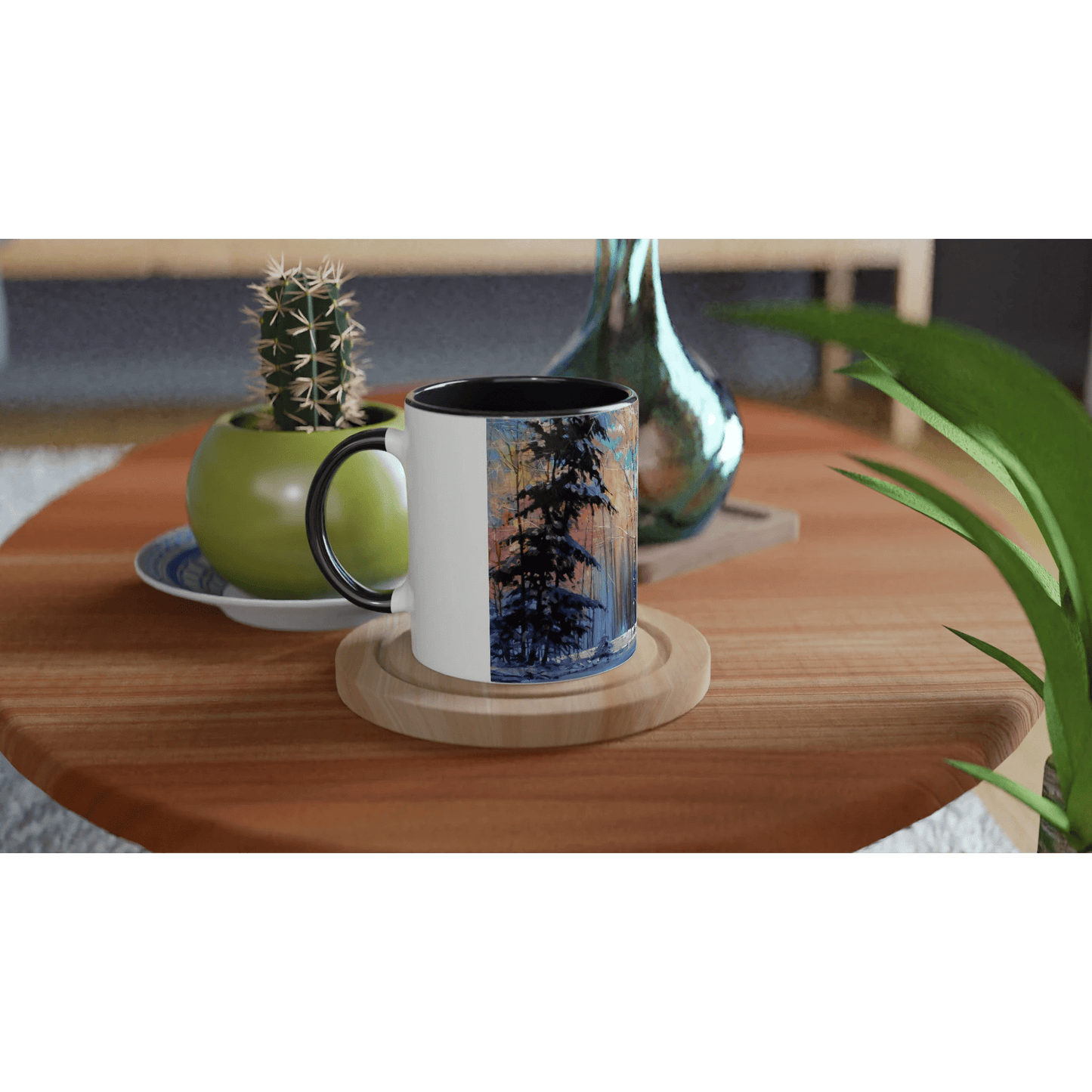 Another world - White 11oz Ceramic Mug with Color Inside - eduardgurevich