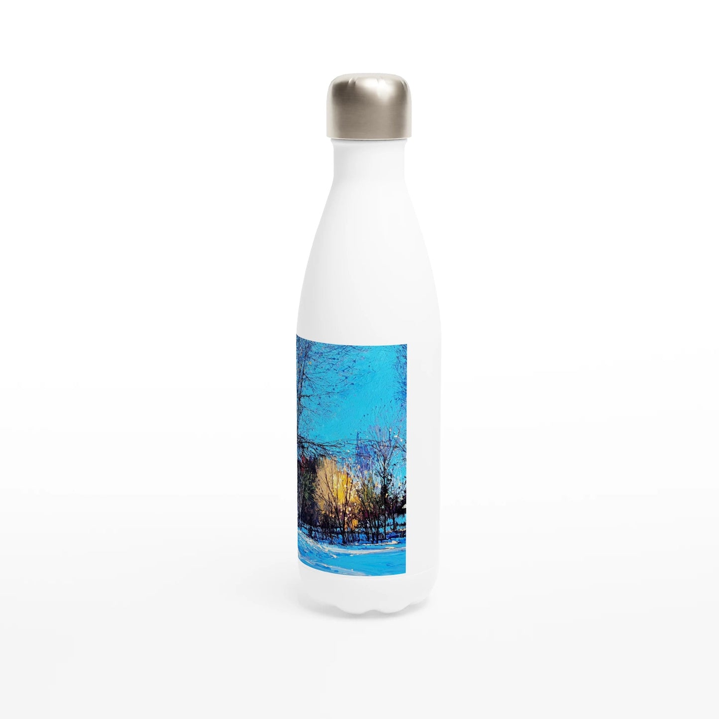 Before and after - White 17oz Stainless Steel Water Bottle - eduardgurevich