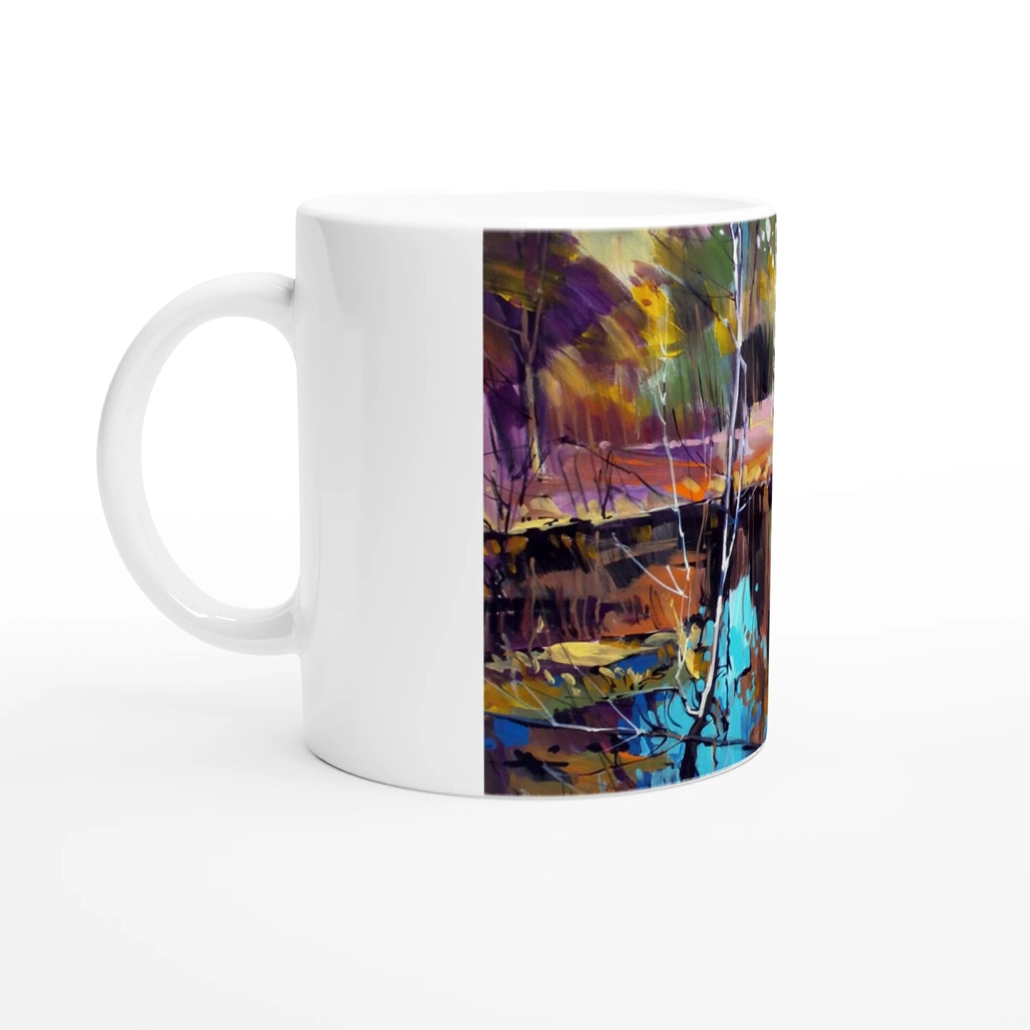 Blueberry trail - White 11oz Ceramic Mug - eduardgurevich