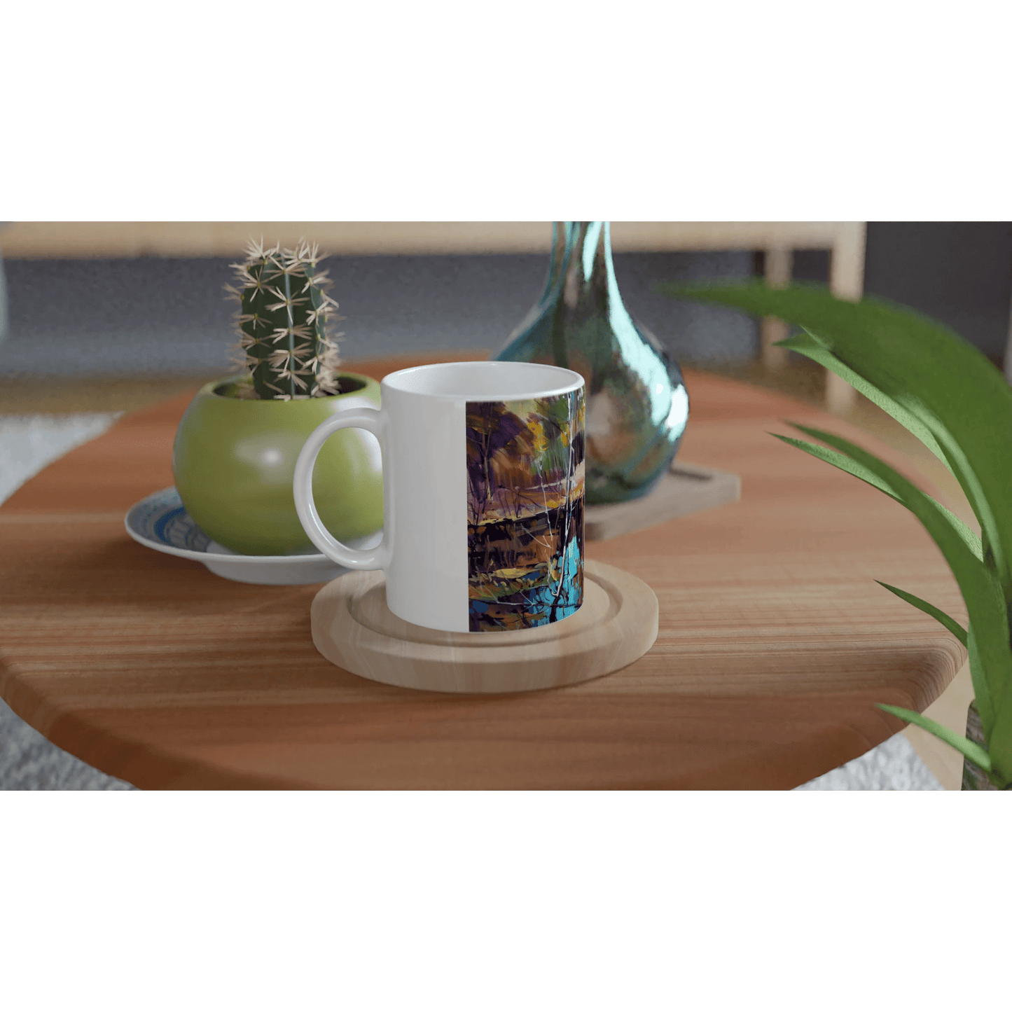Blueberry trail - White 11oz Ceramic Mug - eduardgurevich