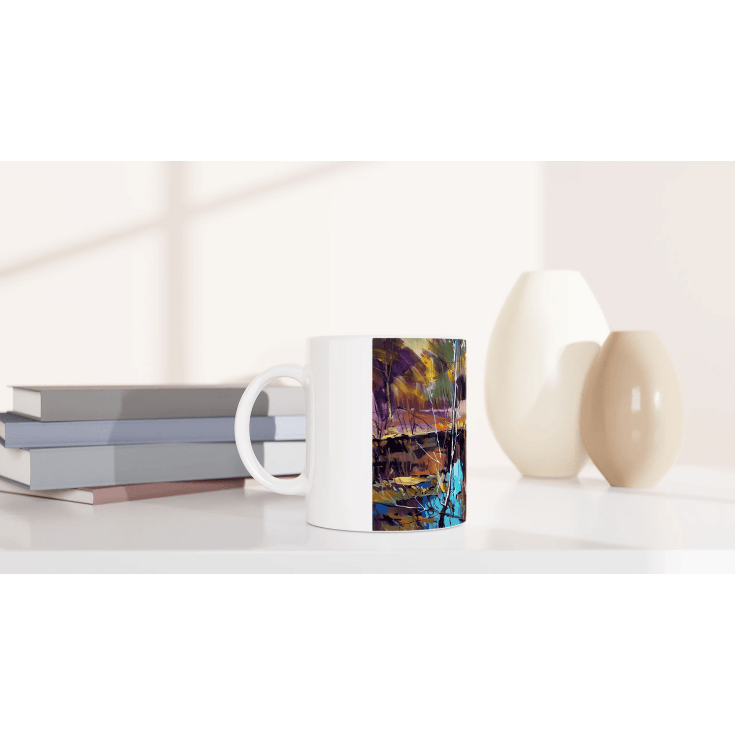 Blueberry trail - White 11oz Ceramic Mug - eduardgurevich