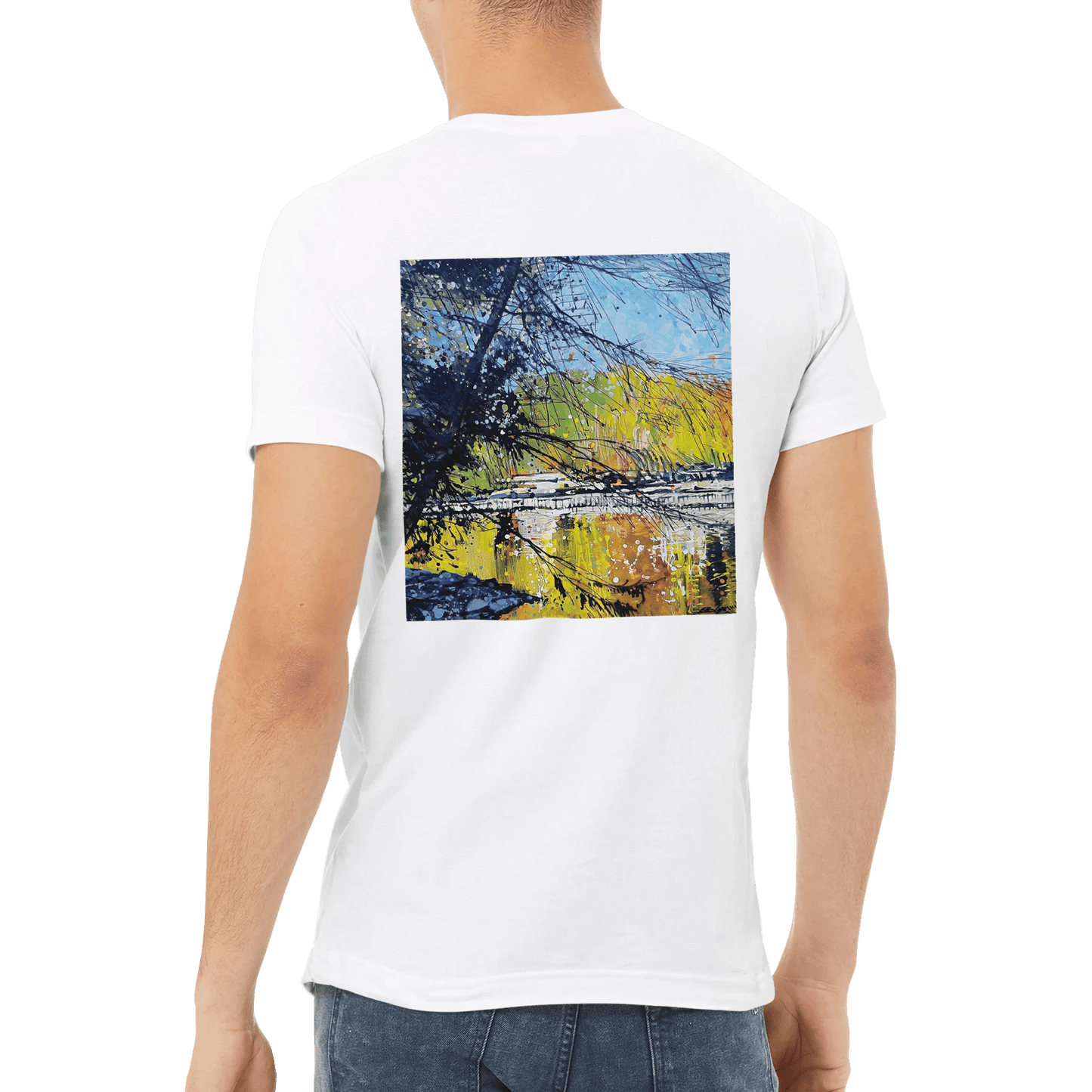 Golden triangle - Premium Unisex V - Neck T-shirt - eduardgurevich S