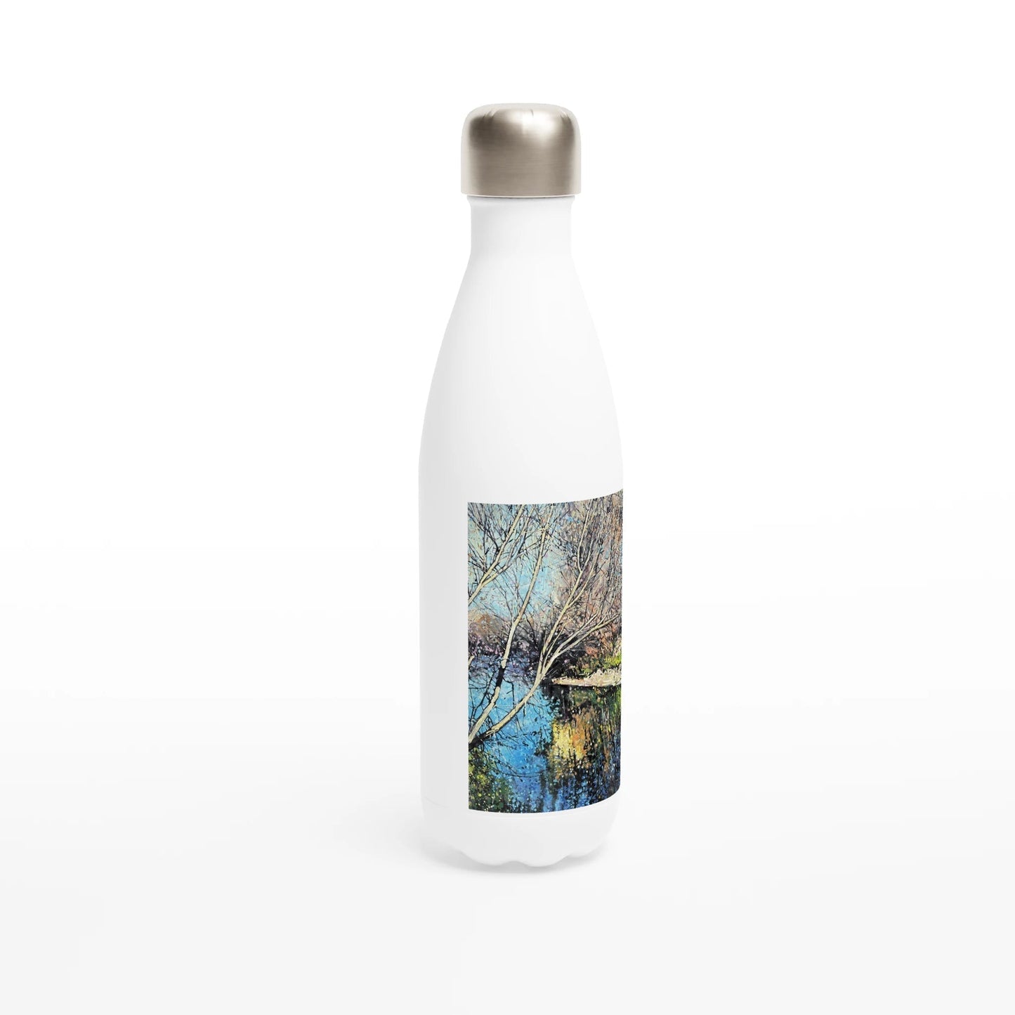 Mirror - White 17oz Stainless Steel Water Bottle - eduardgurevich
