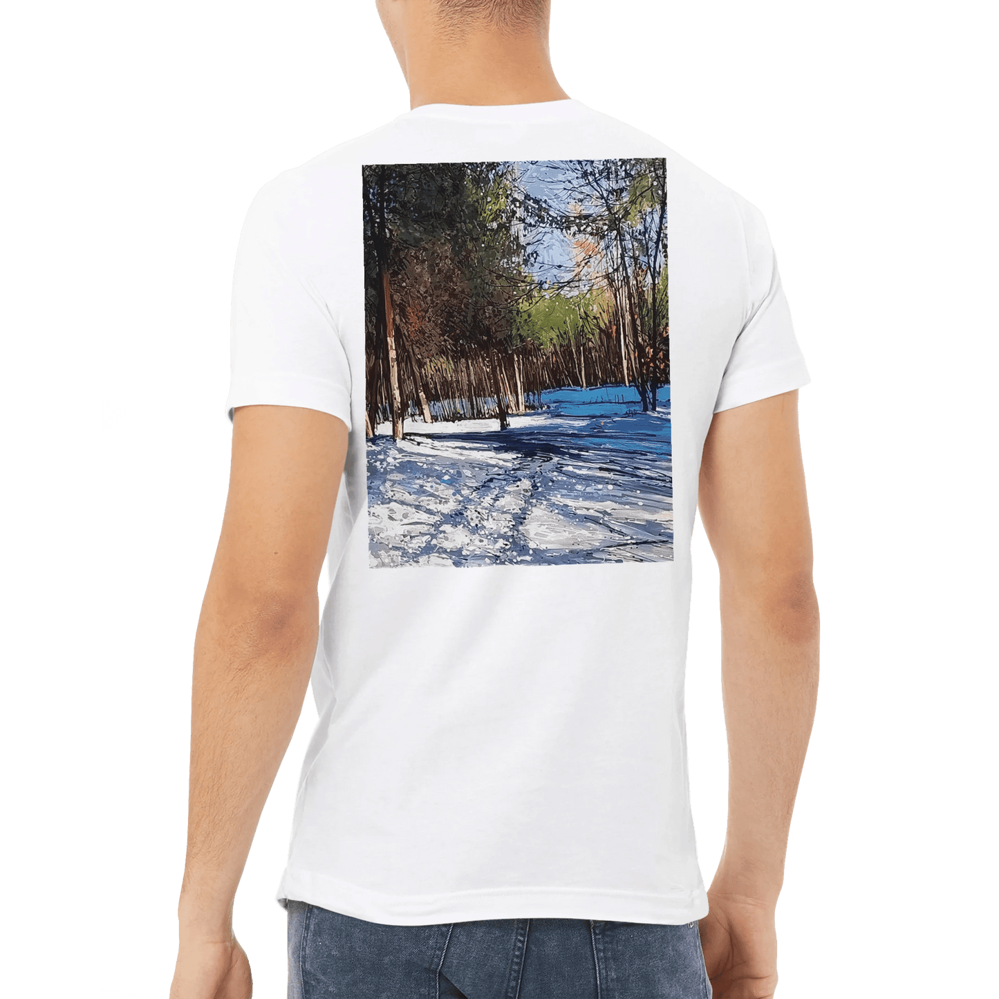 Outer space - Premium Unisex V - Neck T-shirt - eduardgurevich S