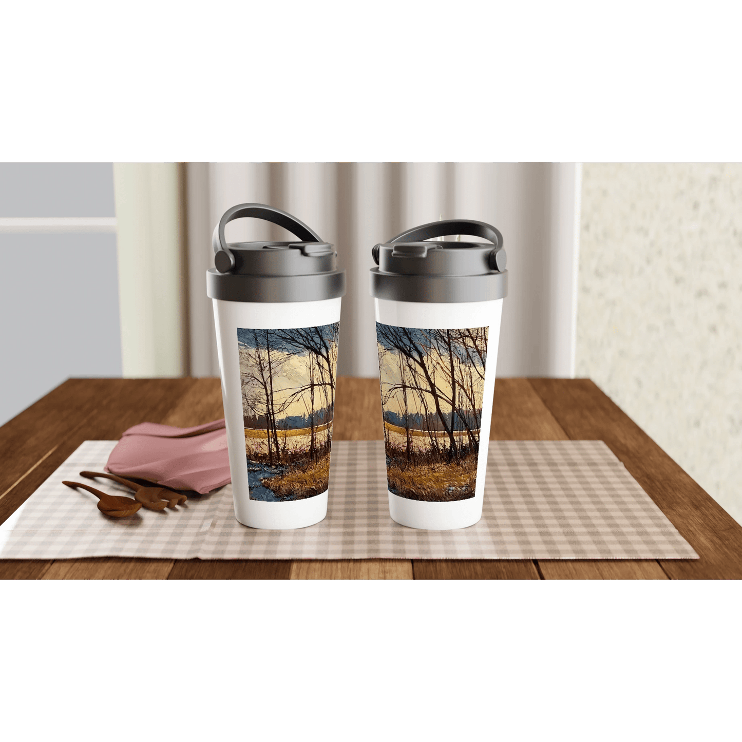 Promise - White 15oz Stainless Steel Travel Mug - eduardgurevich