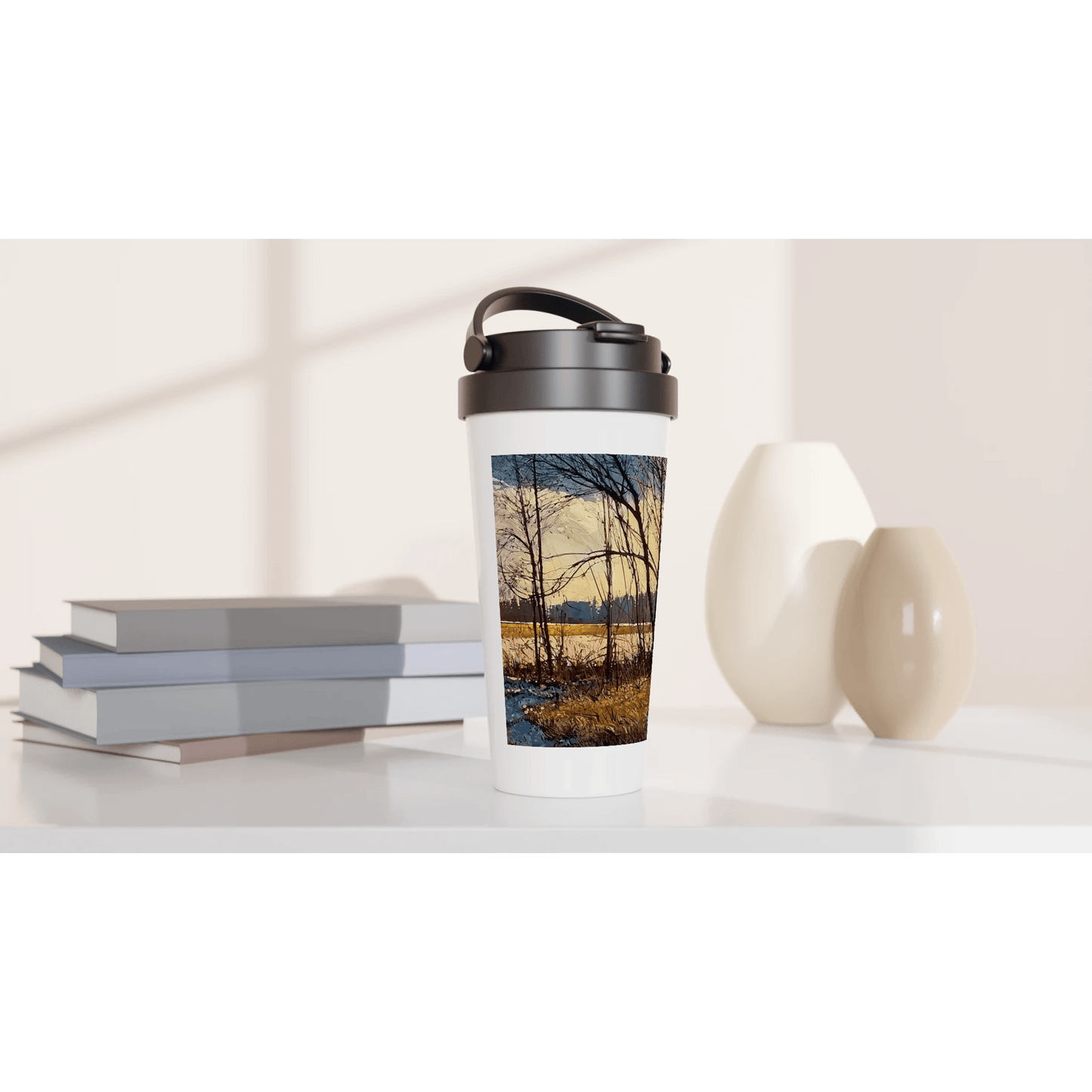 Promise - White 15oz Stainless Steel Travel Mug - eduardgurevich