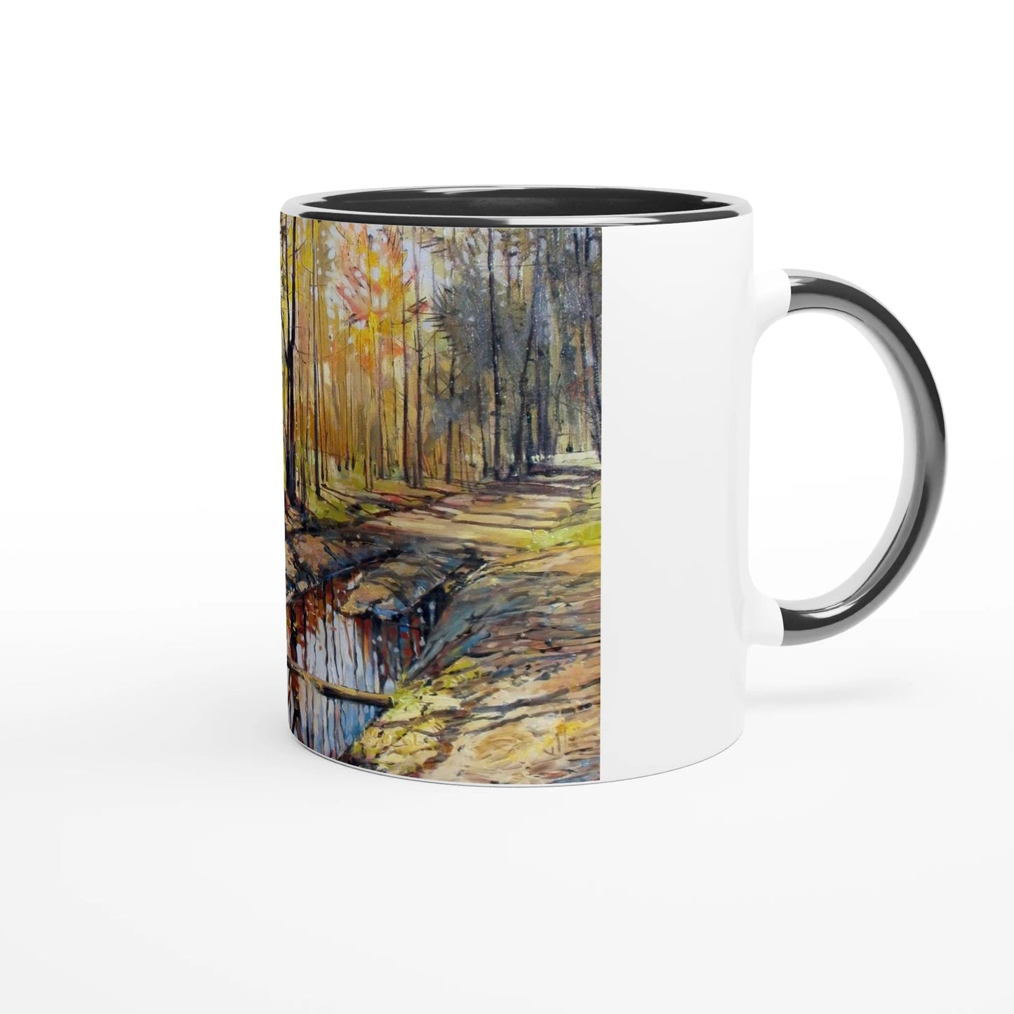 Promising - White 11oz Ceramic Mug with Color Inside - eduardgurevich