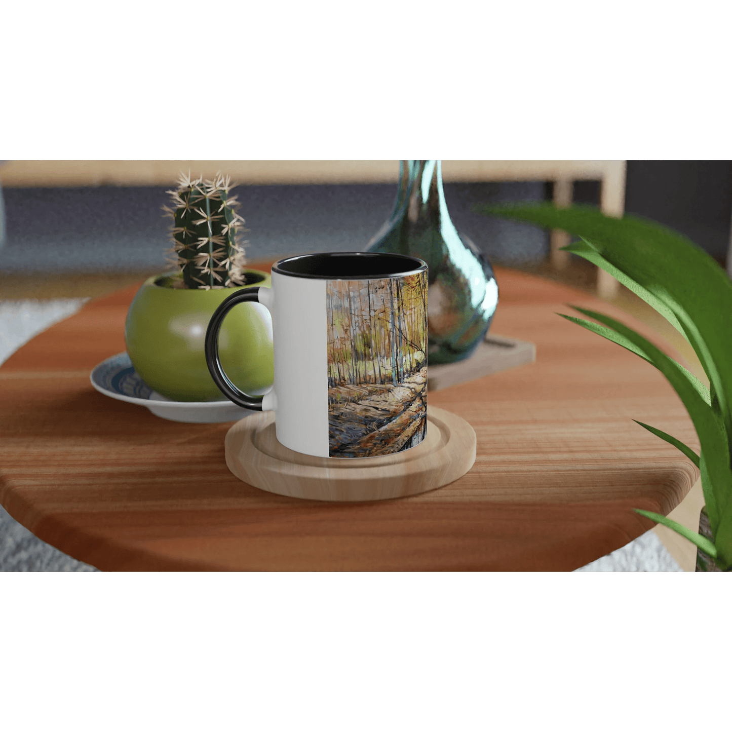 Promising - White 11oz Ceramic Mug with Color Inside - eduardgurevich