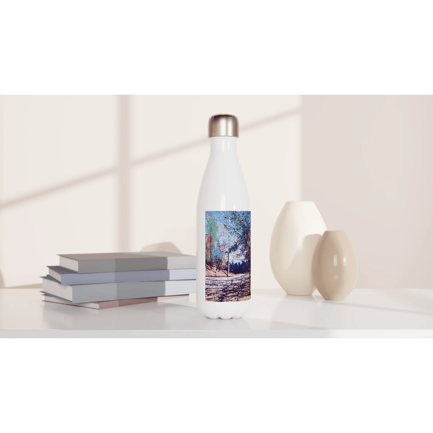 Road twist - White 17oz Stainless Steel Water Bottle - eduardgurevich