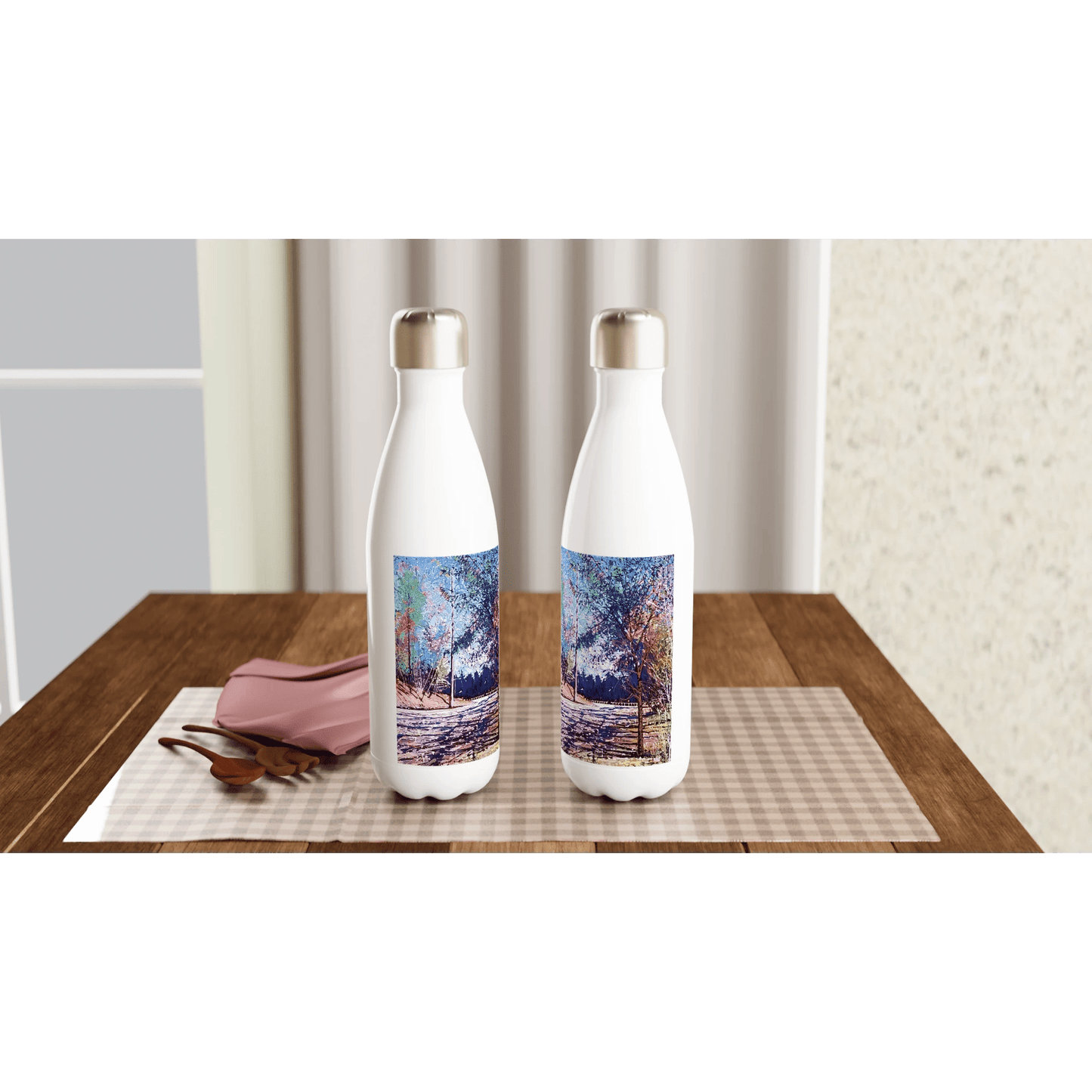 Road twist - White 17oz Stainless Steel Water Bottle - eduardgurevich