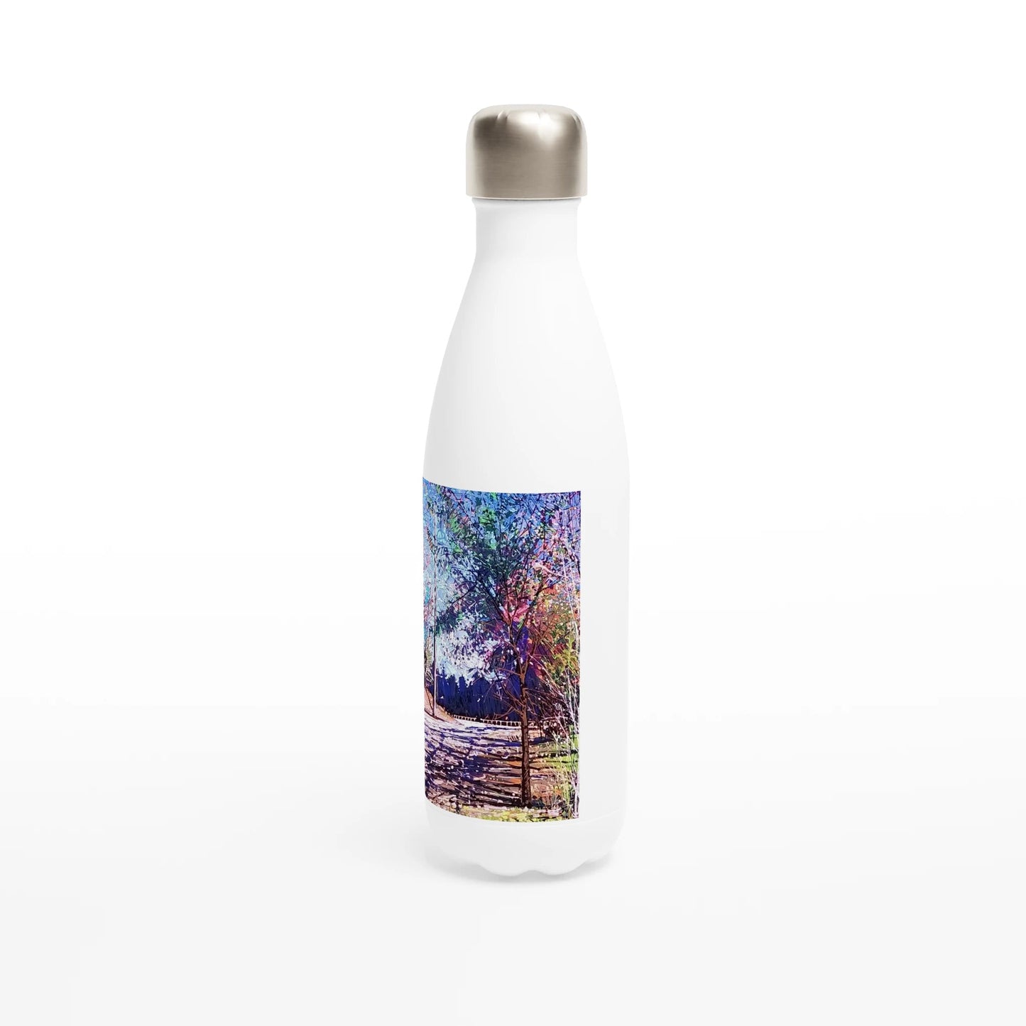Road twist - White 17oz Stainless Steel Water Bottle - eduardgurevich