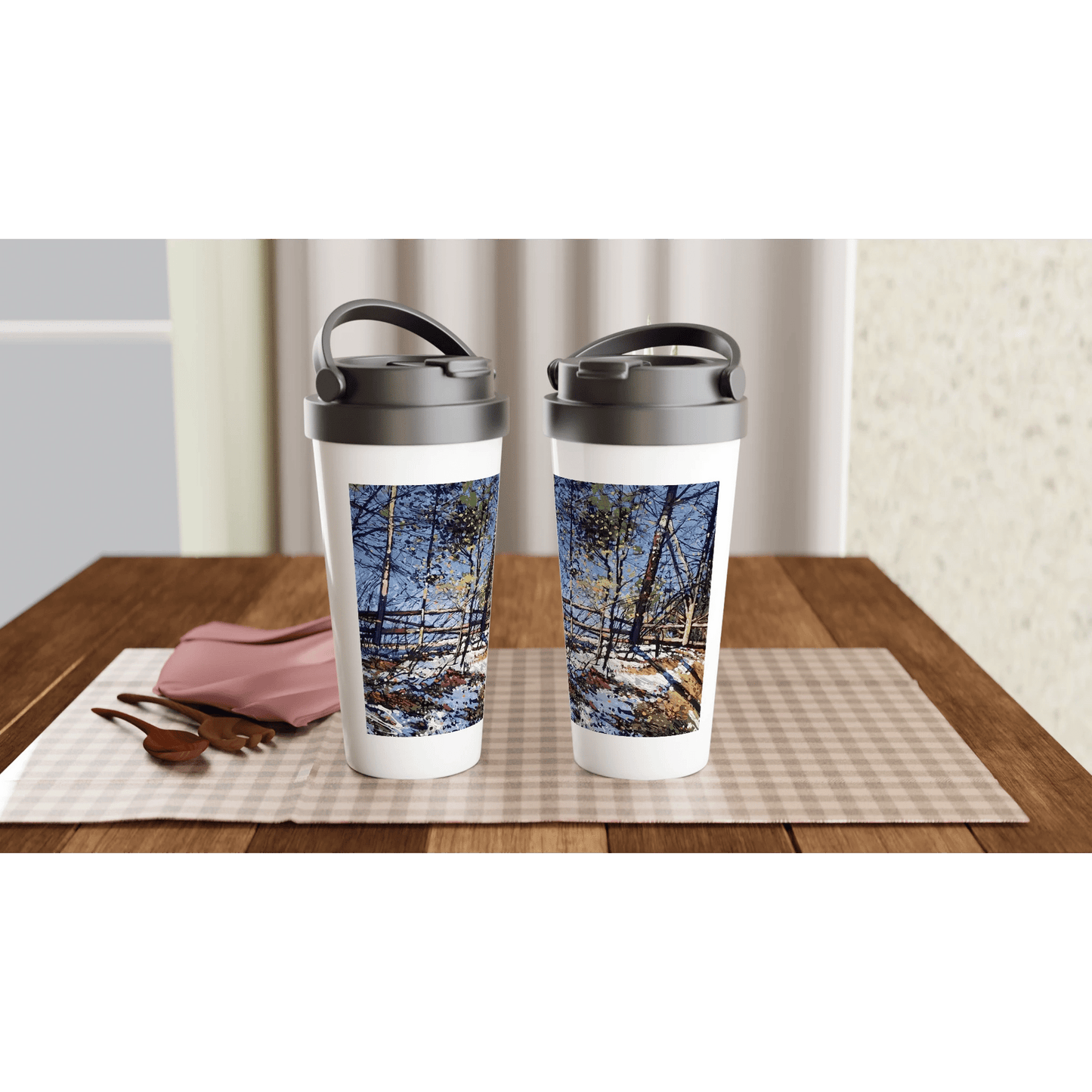 Roadside assistance - White 15oz Stainless Steel Travel Mug - eduardgurevich