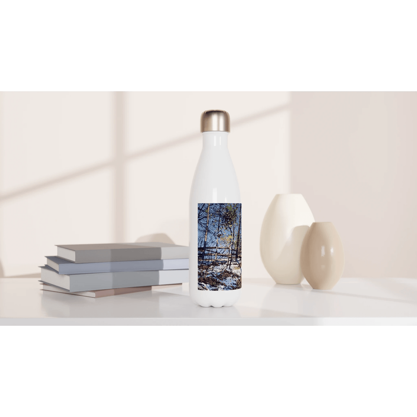 Roadside assistance - White 17oz Stainless Steel Water Bottle - eduardgurevich