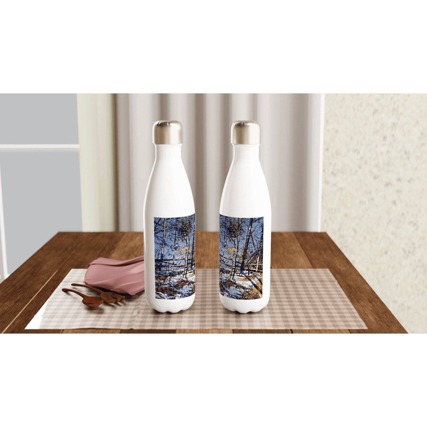 Roadside assistance - White 17oz Stainless Steel Water Bottle - eduardgurevich