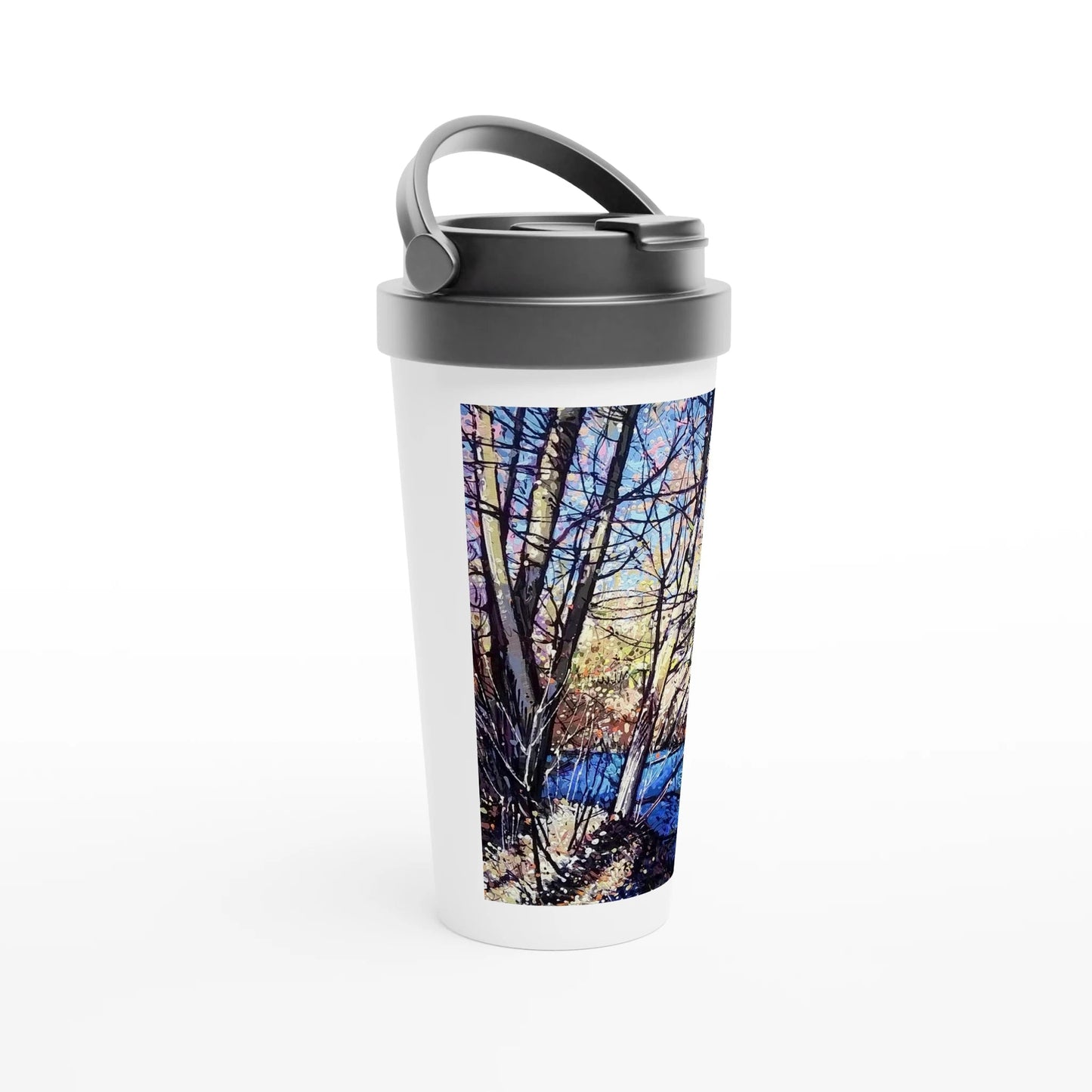 Rumors - White 15oz Stainless Steel Travel Mug - eduardgurevich