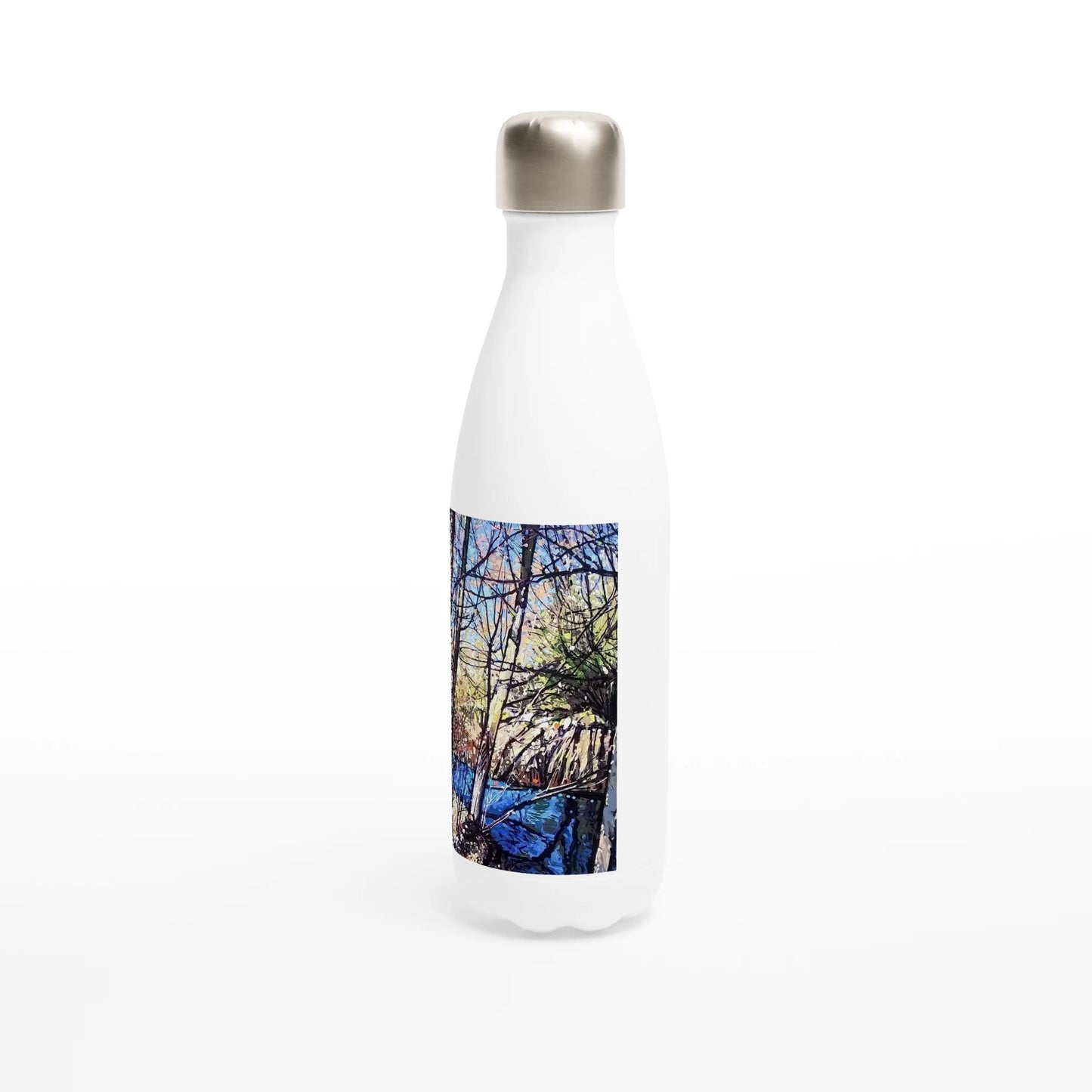 Rumors - White 17oz Stainless Steel Water Bottle - eduardgurevich
