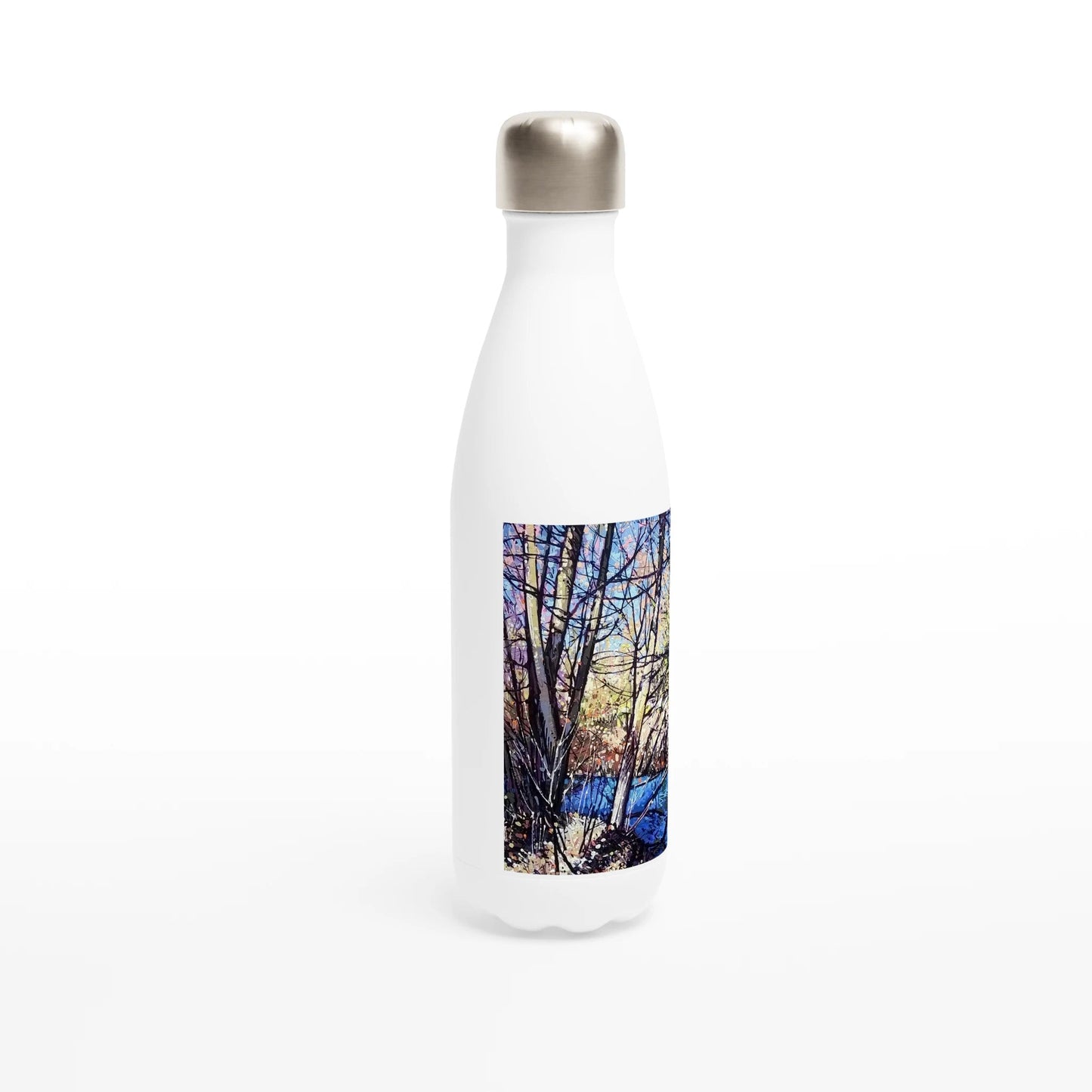 Rumors - White 17oz Stainless Steel Water Bottle - eduardgurevich