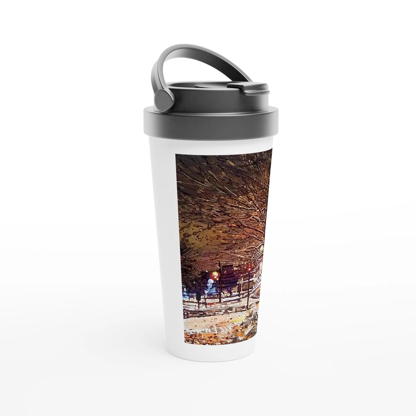 Still awake - White 15oz Stainless Steel Travel Mug - eduardgurevich
