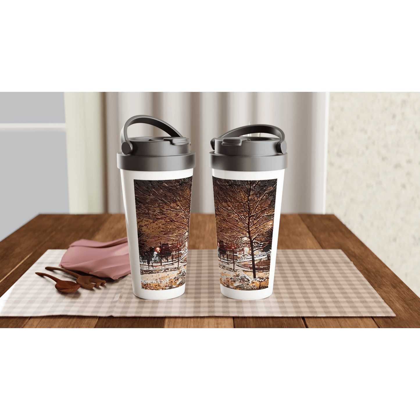 Still awake - White 15oz Stainless Steel Travel Mug - eduardgurevich