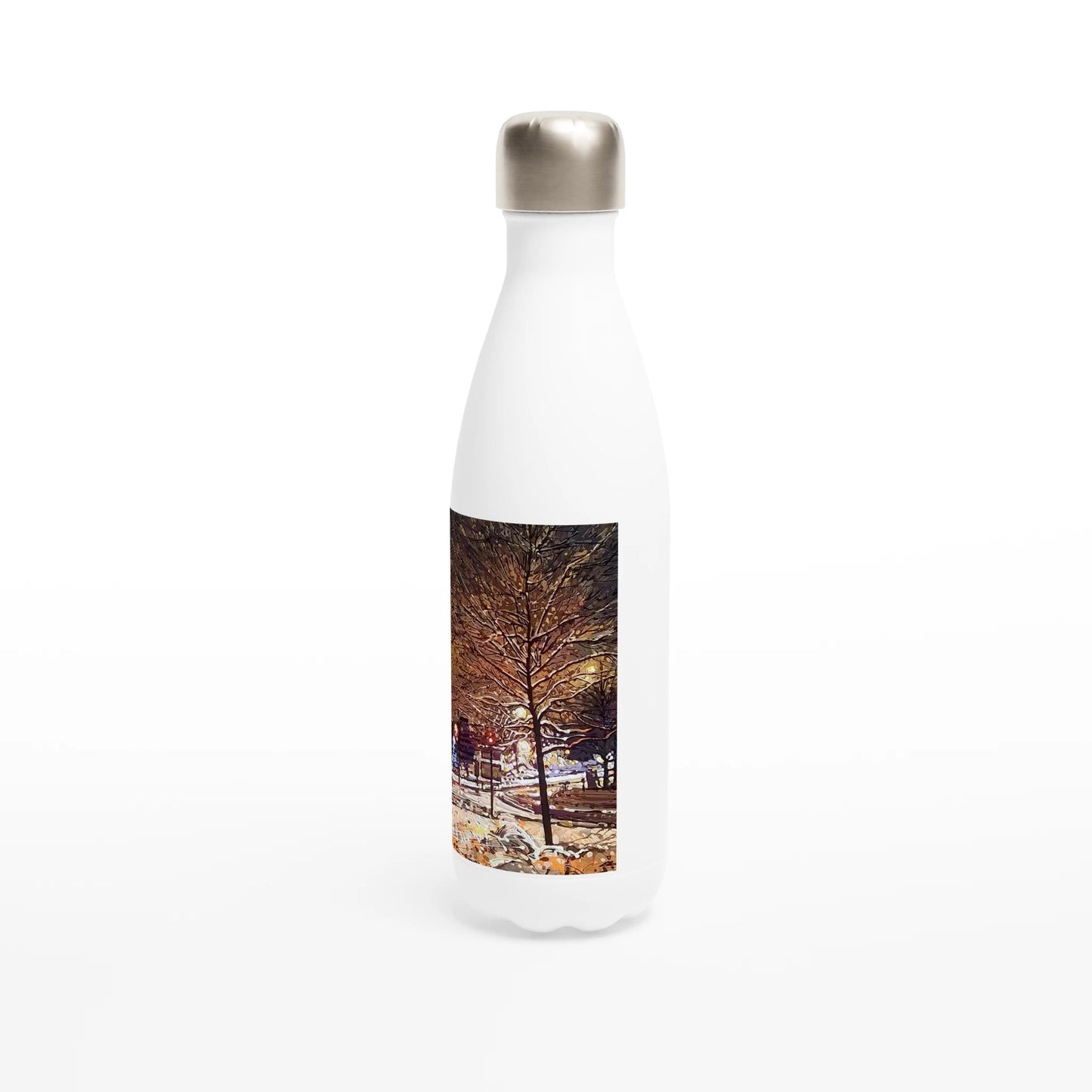 Still awake - White 17oz Stainless Steel Water Bottle - eduardgurevich