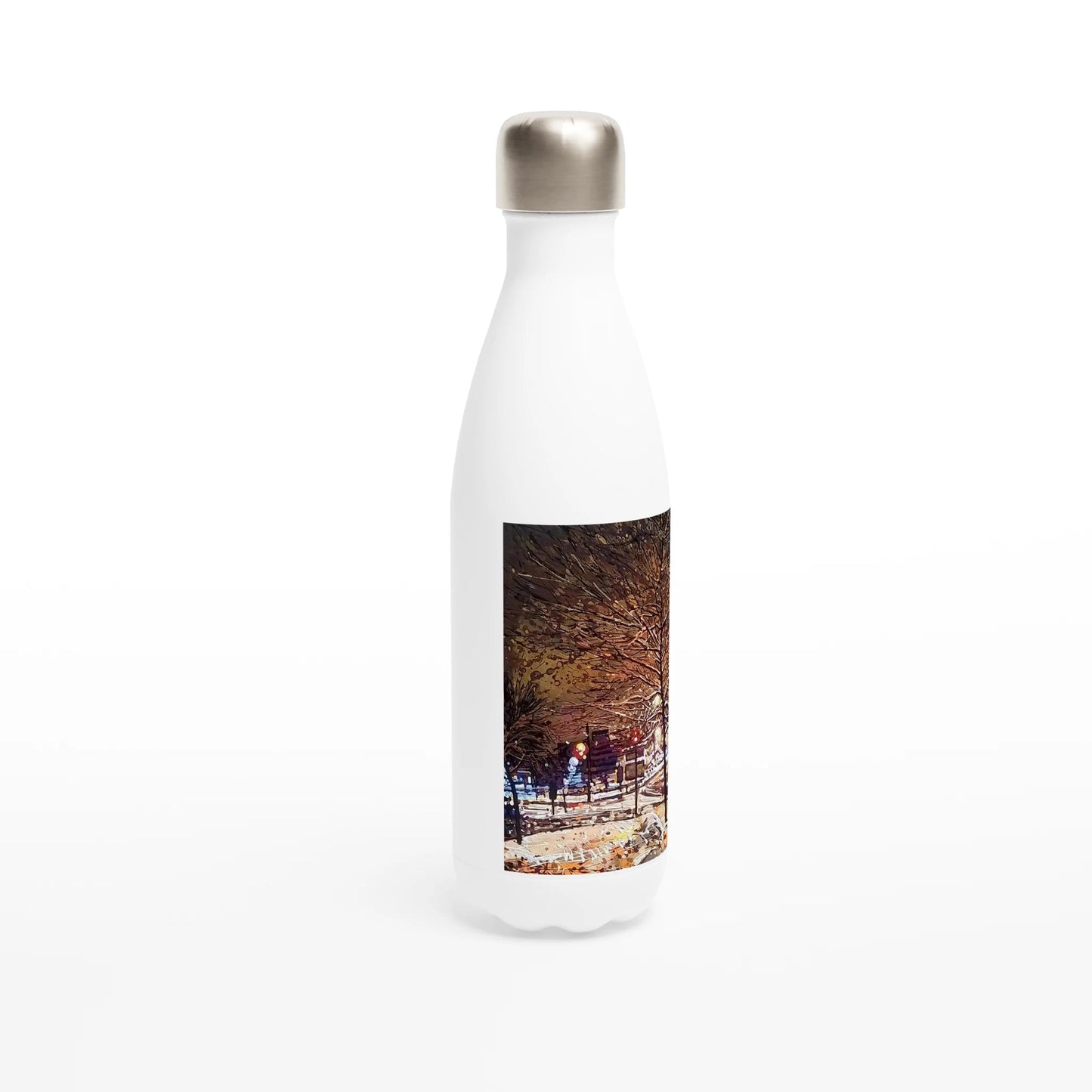 Still awake - White 17oz Stainless Steel Water Bottle - eduardgurevich