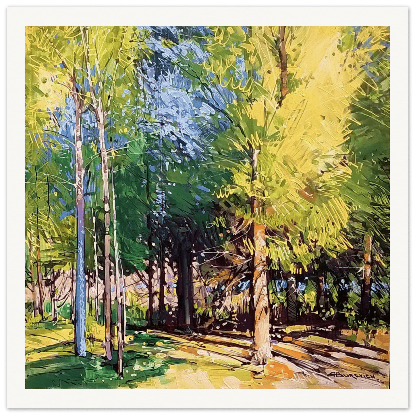 Summer brake - Museum - Quality Matte Paper Poster - eduardgurevich 45x45 cm / 18x18″