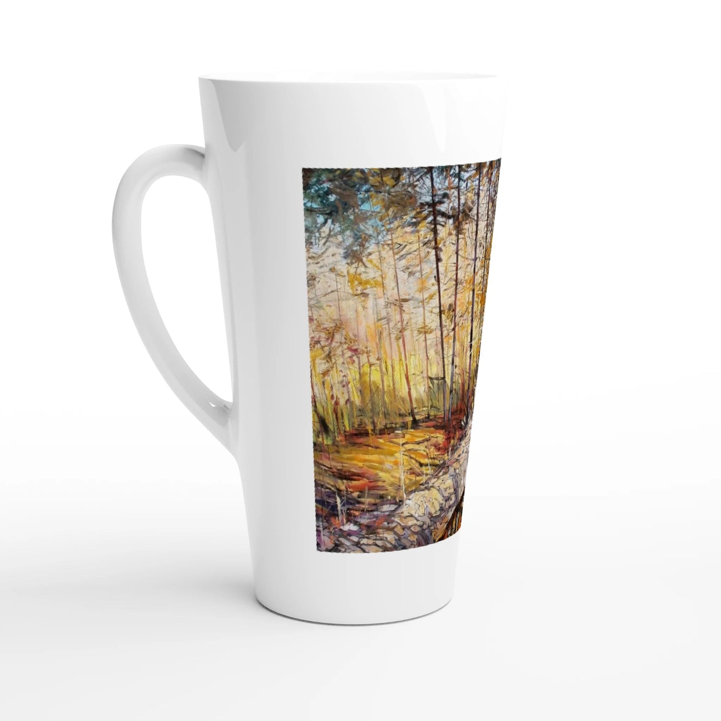 Summer end - White Latte 17oz Ceramic Mug - eduardgurevich