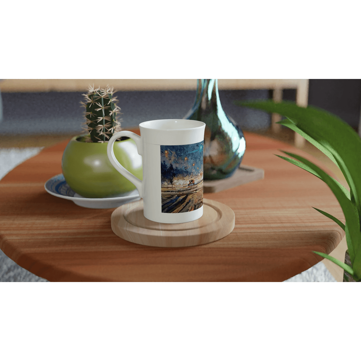 Again and again - White 10oz Porcelain Slim Mug - eduardgurevich
