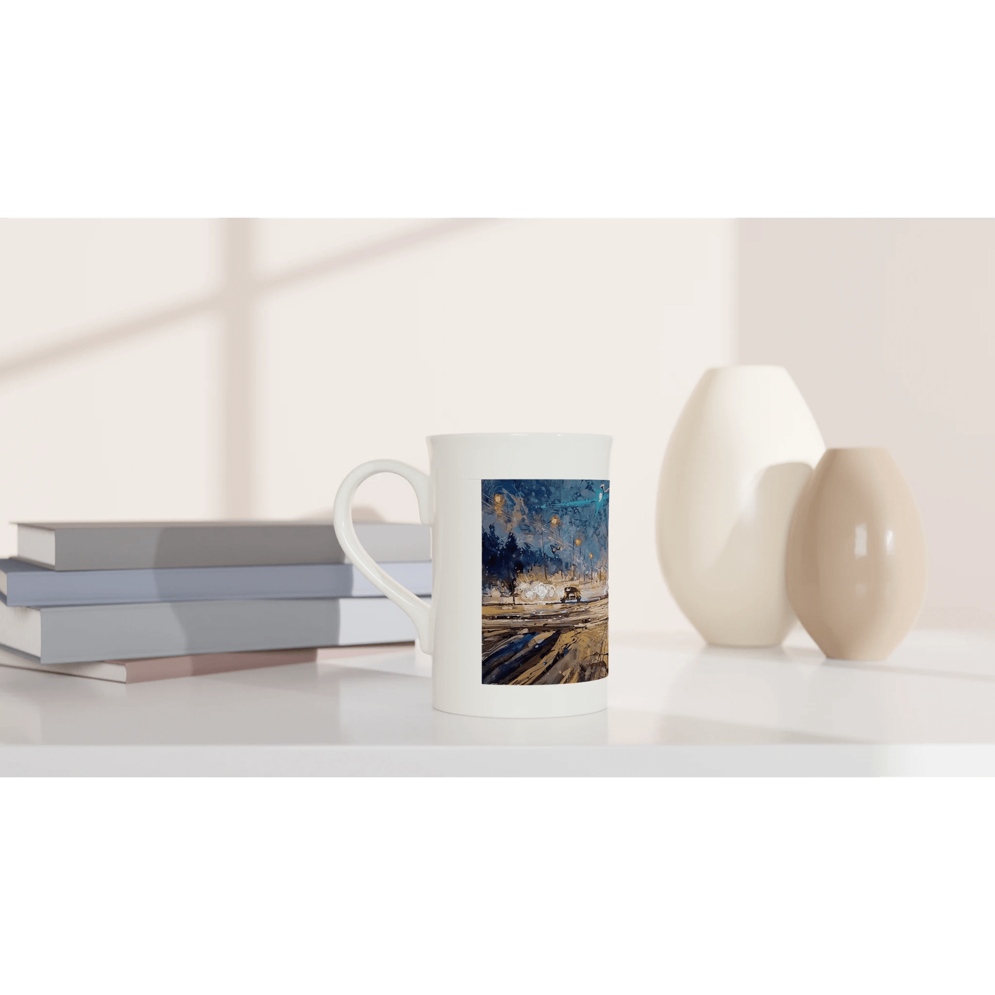 Again and again - White 10oz Porcelain Slim Mug - eduardgurevich