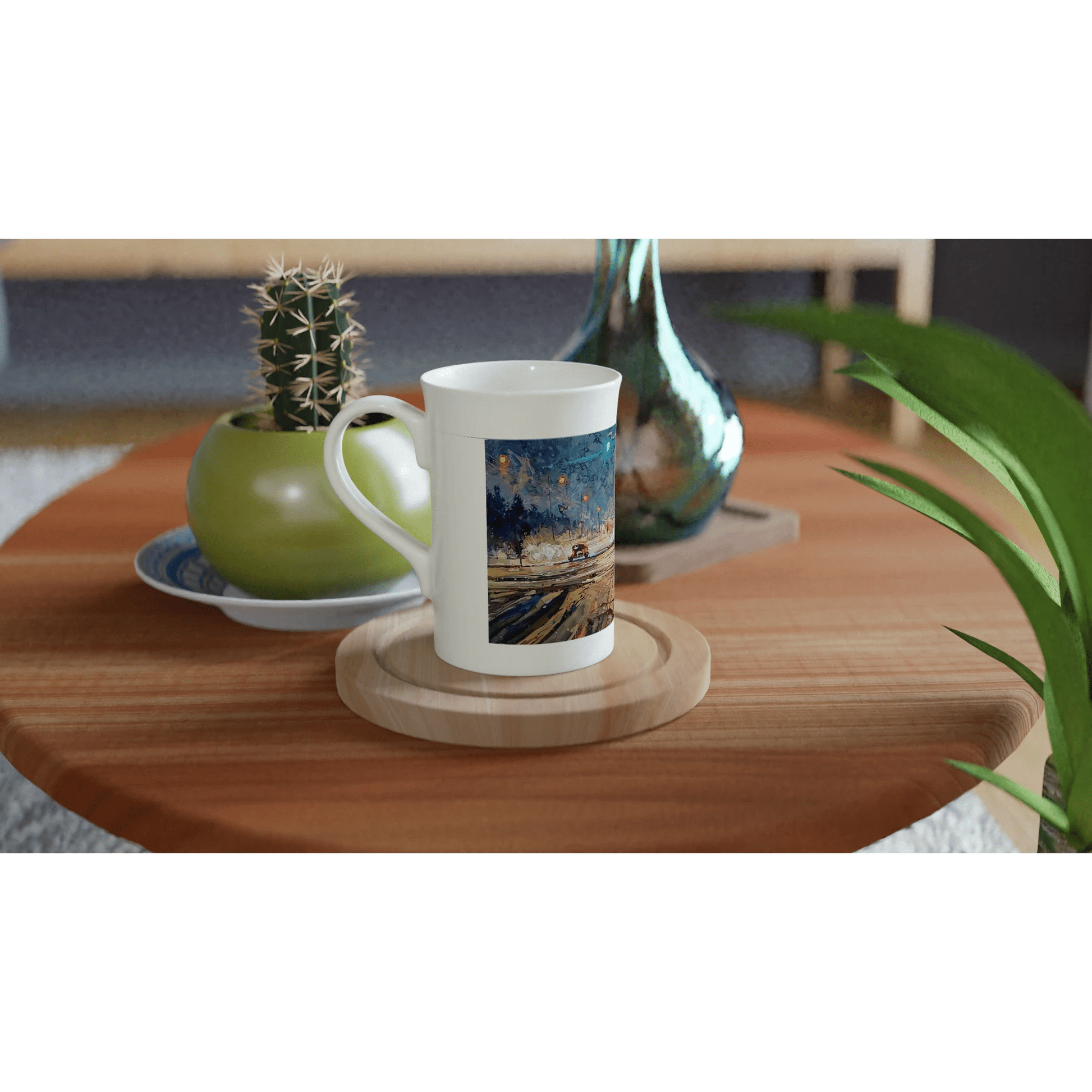 Again and again - White 10oz Porcelain Slim Mug - eduardgurevich