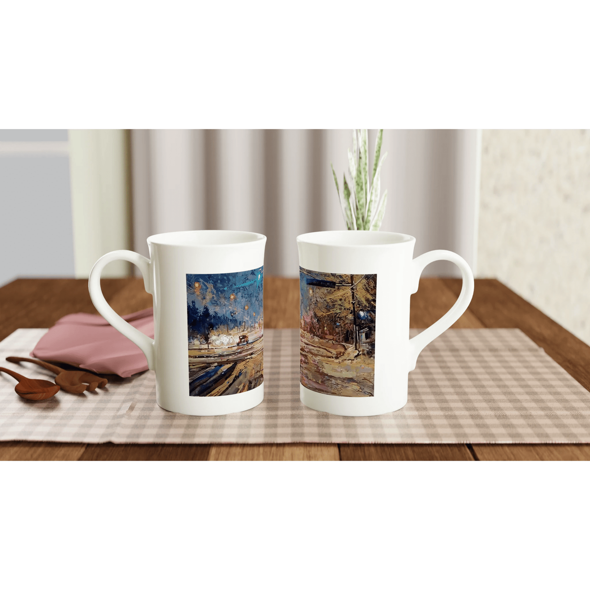 Again and again - White 10oz Porcelain Slim Mug - eduardgurevich