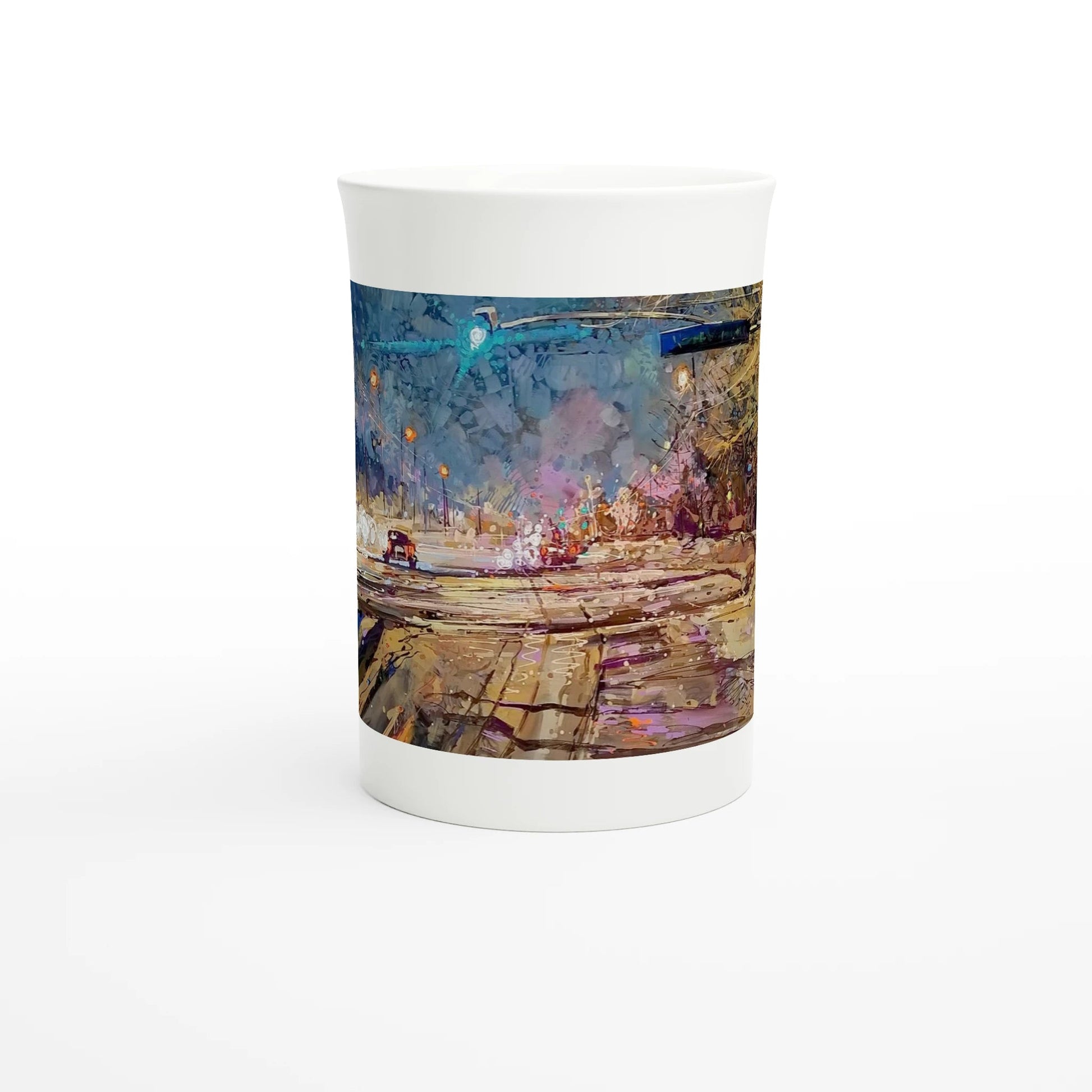 Again and again - White 10oz Porcelain Slim Mug - eduardgurevich