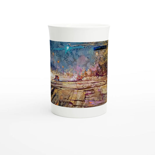 Again and again - White 10oz Porcelain Slim Mug - eduardgurevich
