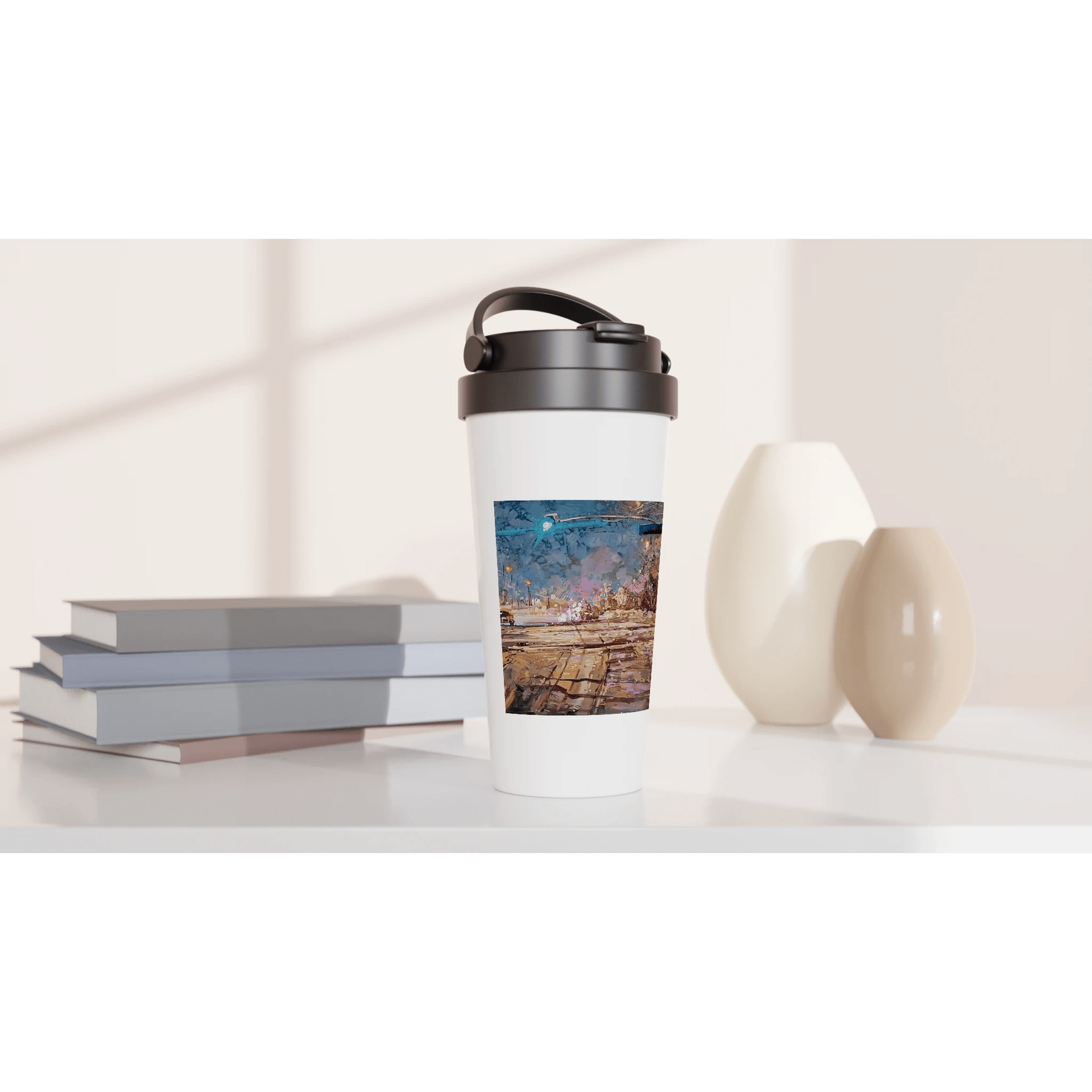 Again and again - White 15oz Stainless Steel Travel Mug - eduardgurevich