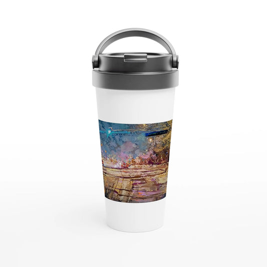 Again and again - White 15oz Stainless Steel Travel Mug - eduardgurevich