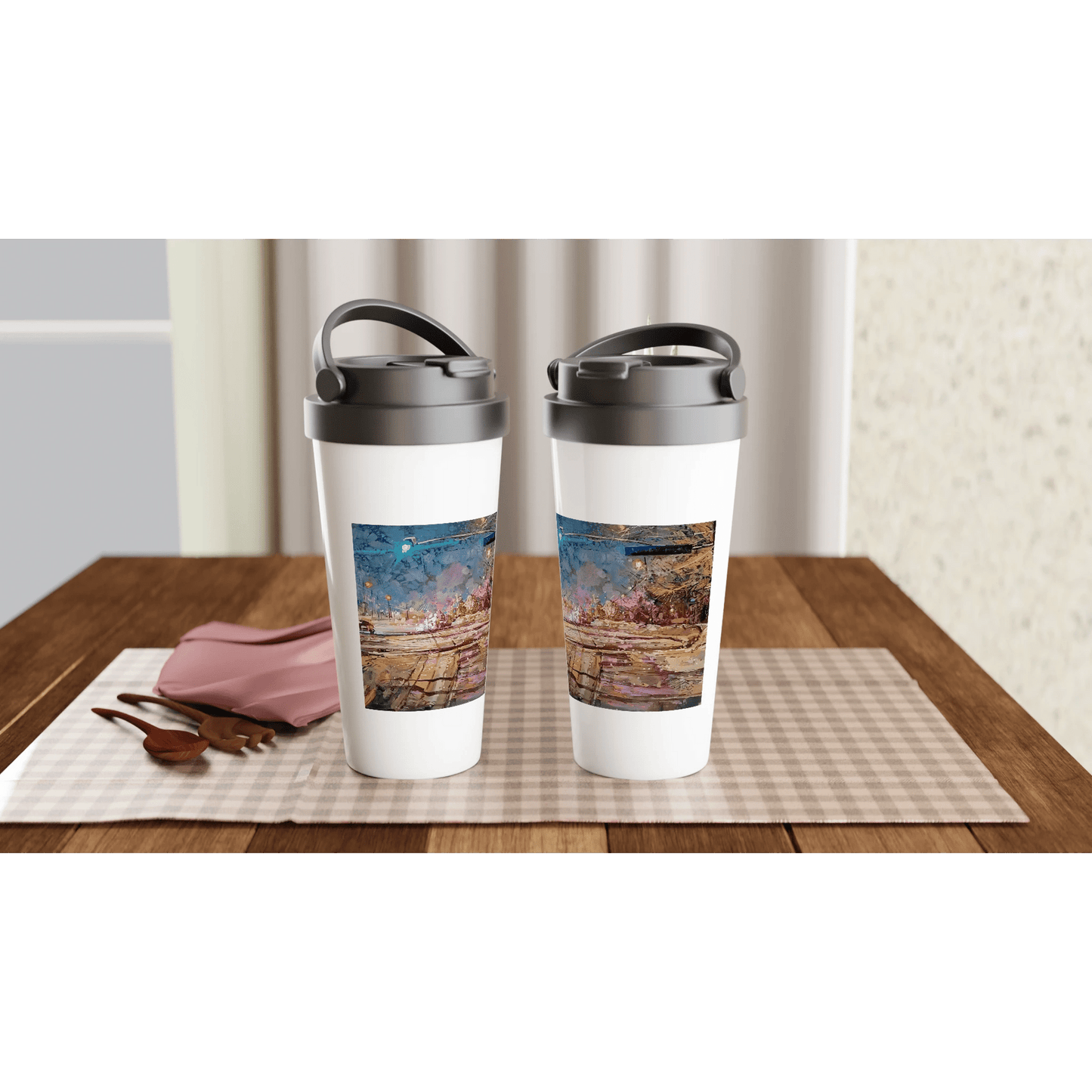 Again and again - White 15oz Stainless Steel Travel Mug - eduardgurevich