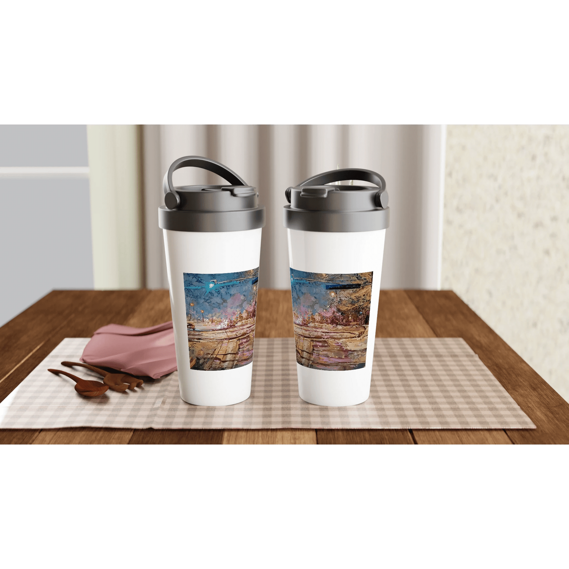 Again and again - White 15oz Stainless Steel Travel Mug - eduardgurevich