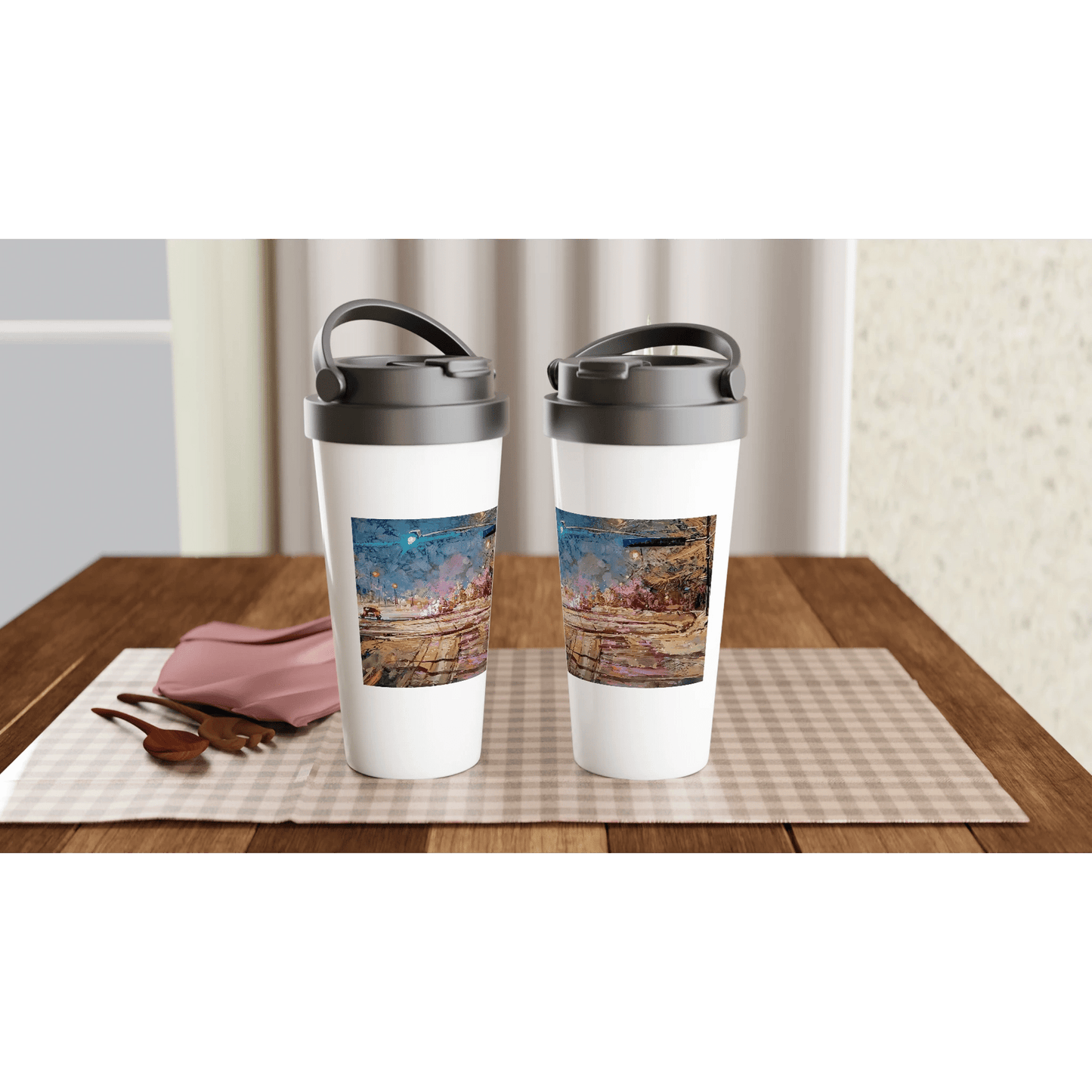 Again and again - White 15oz Stainless Steel Travel Mug - eduardgurevich