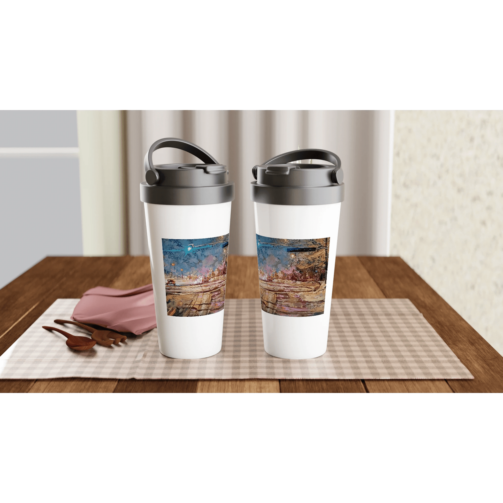 Again and again - White 15oz Stainless Steel Travel Mug - eduardgurevich