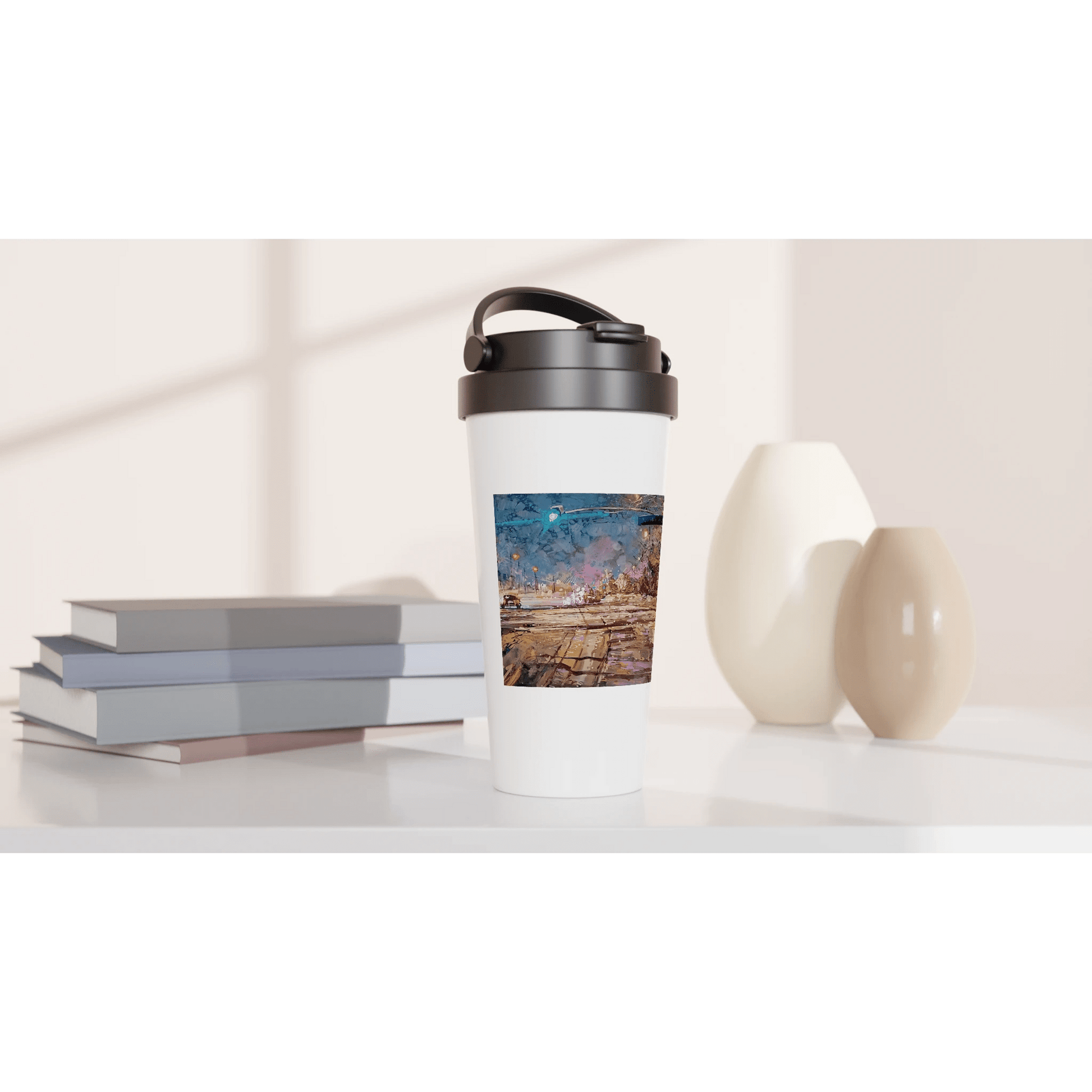 Again and again - White 15oz Stainless Steel Travel Mug - eduardgurevich