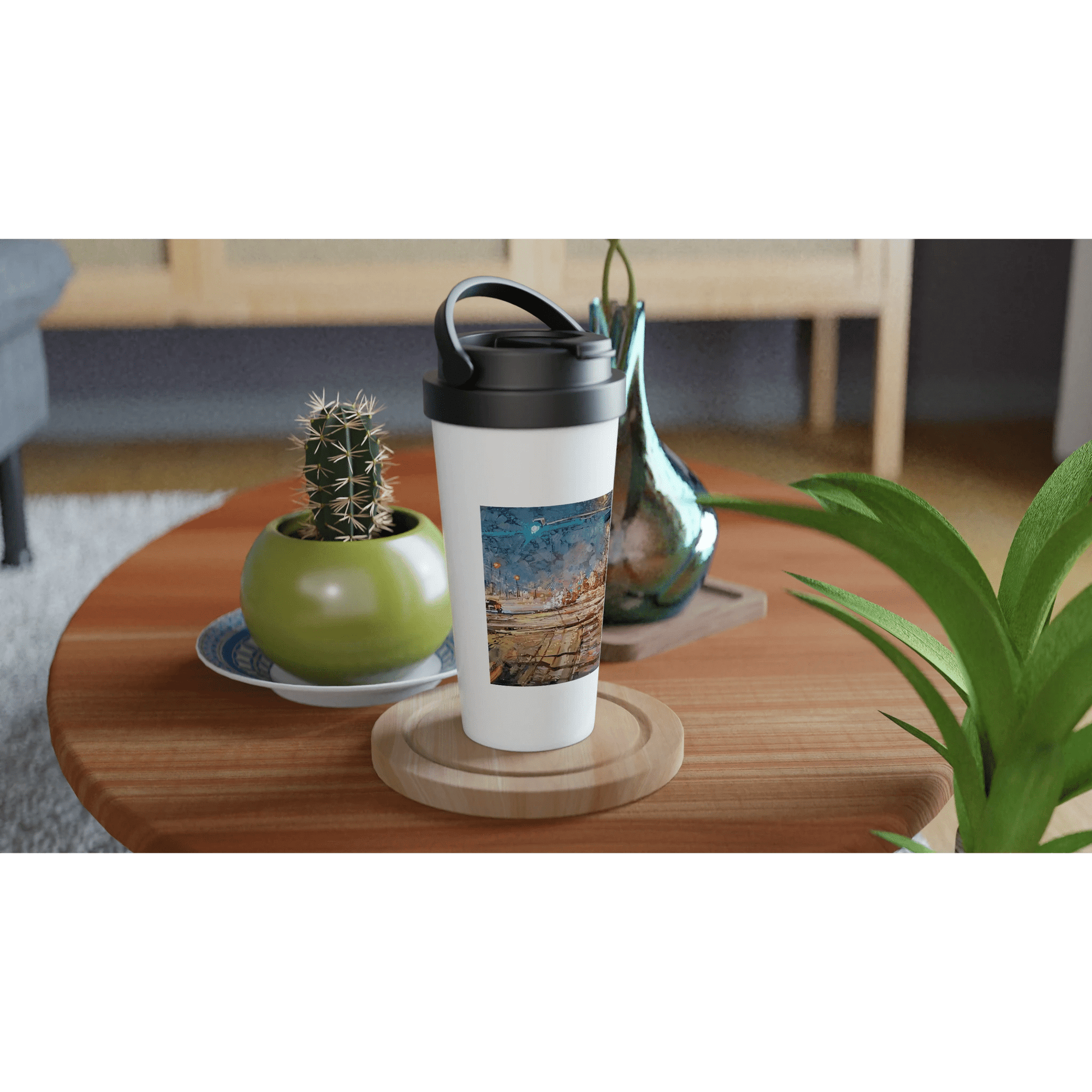 Again and again - White 15oz Stainless Steel Travel Mug - eduardgurevich
