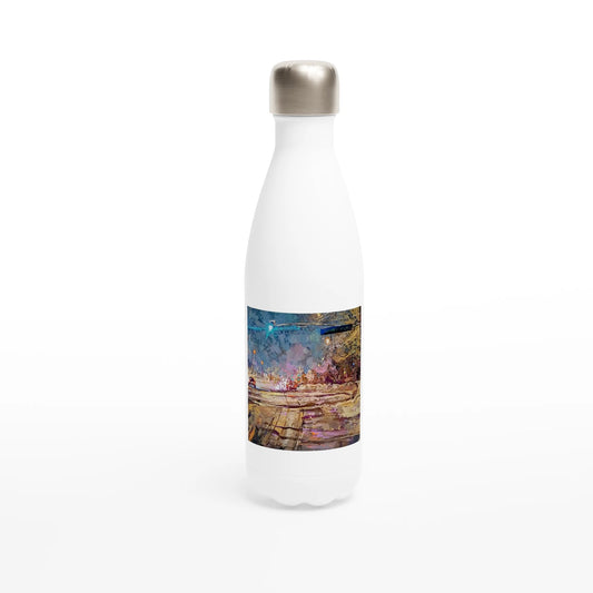 Again and again - White 17oz Stainless Steel Water Bottle - eduardgurevich