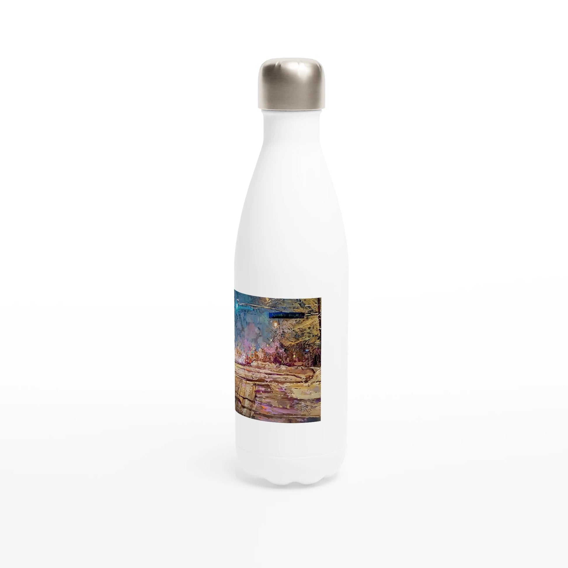 Again and again - White 17oz Stainless Steel Water Bottle - eduardgurevich