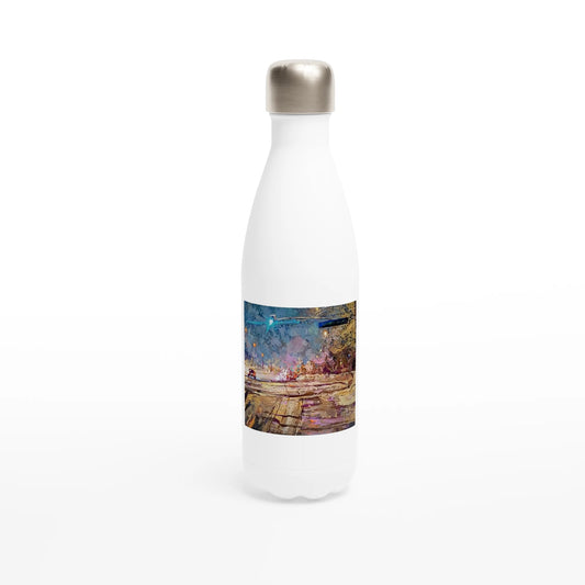 Again and again - White 17oz Stainless Steel Water Bottle - eduardgurevich