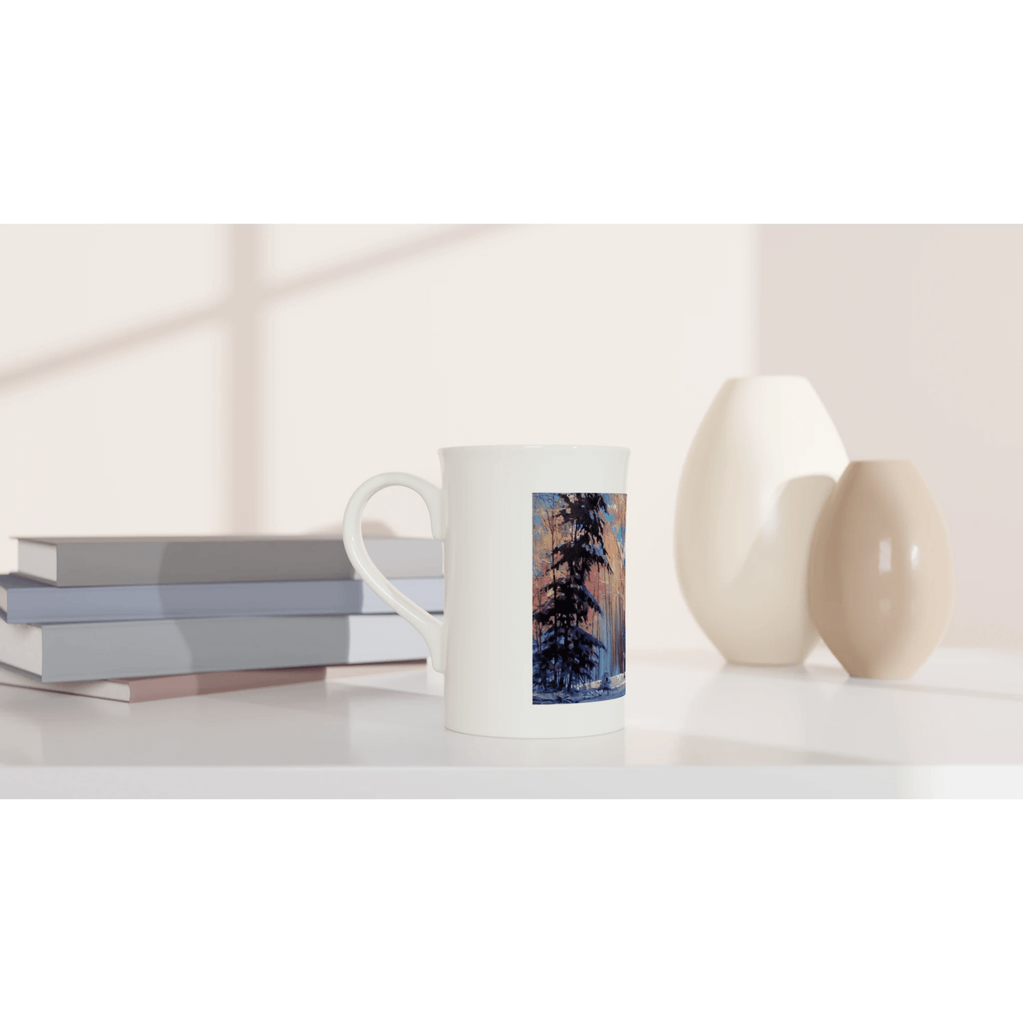Another world - White 10oz Porcelain Slim Mug - eduardgurevich