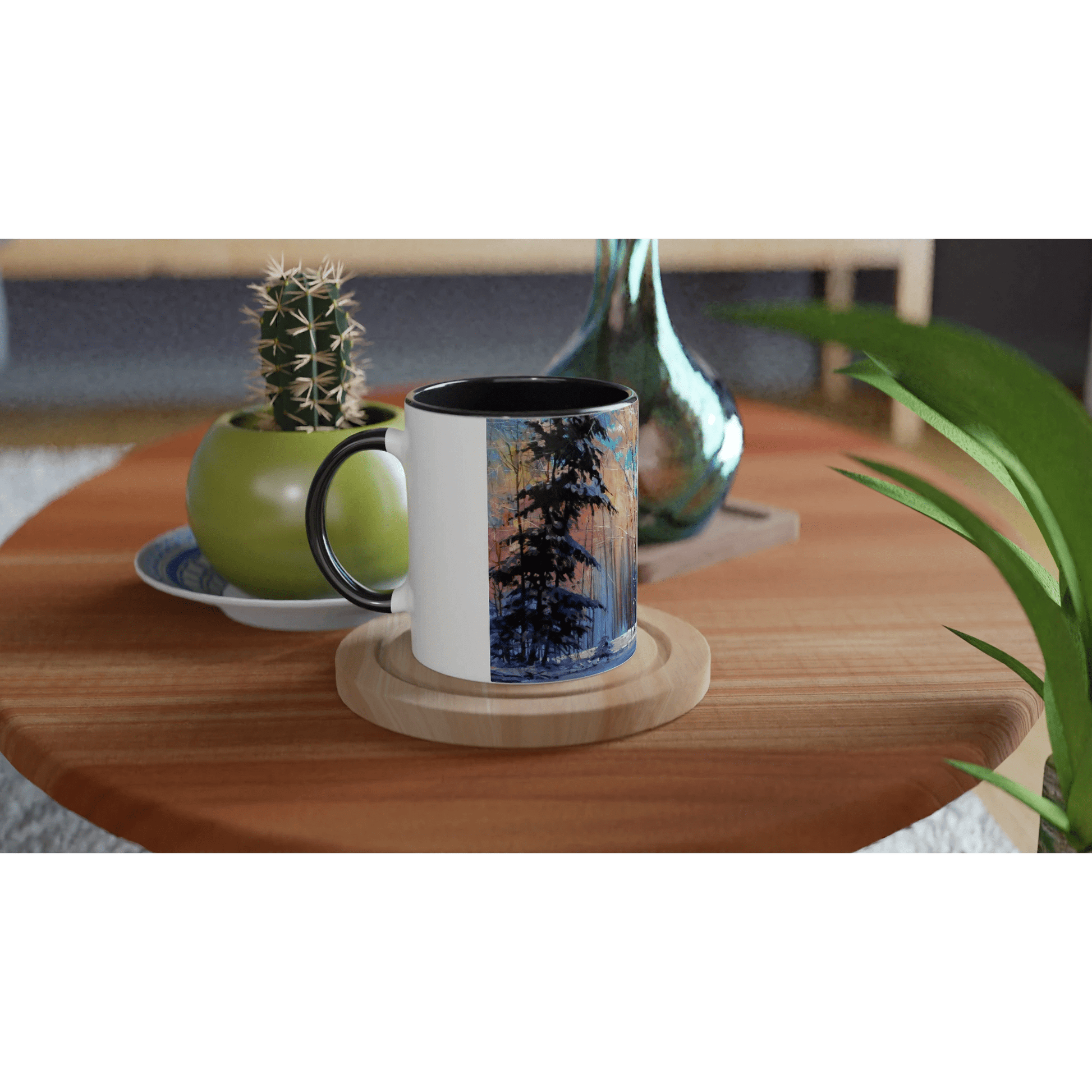 Another world - White 11oz Ceramic Mug with Color Inside - eduardgurevich