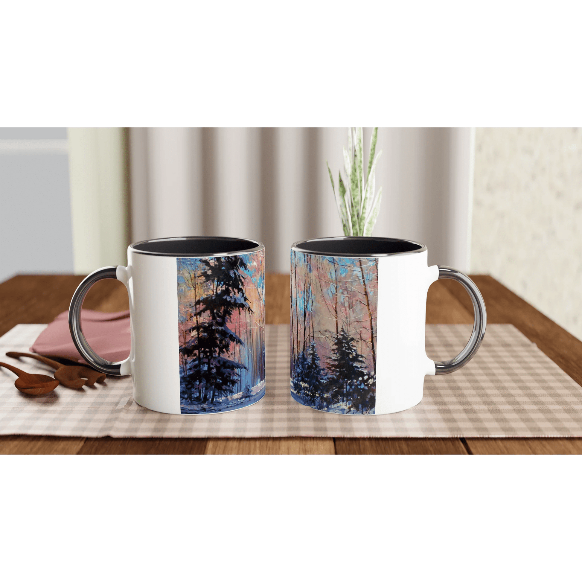Another world - White 11oz Ceramic Mug with Color Inside - eduardgurevich