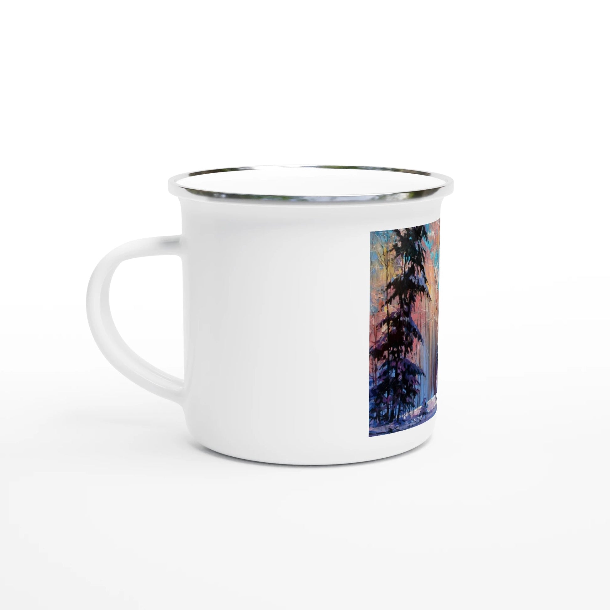 Another world - White 12oz Enamel Mug - eduardgurevich